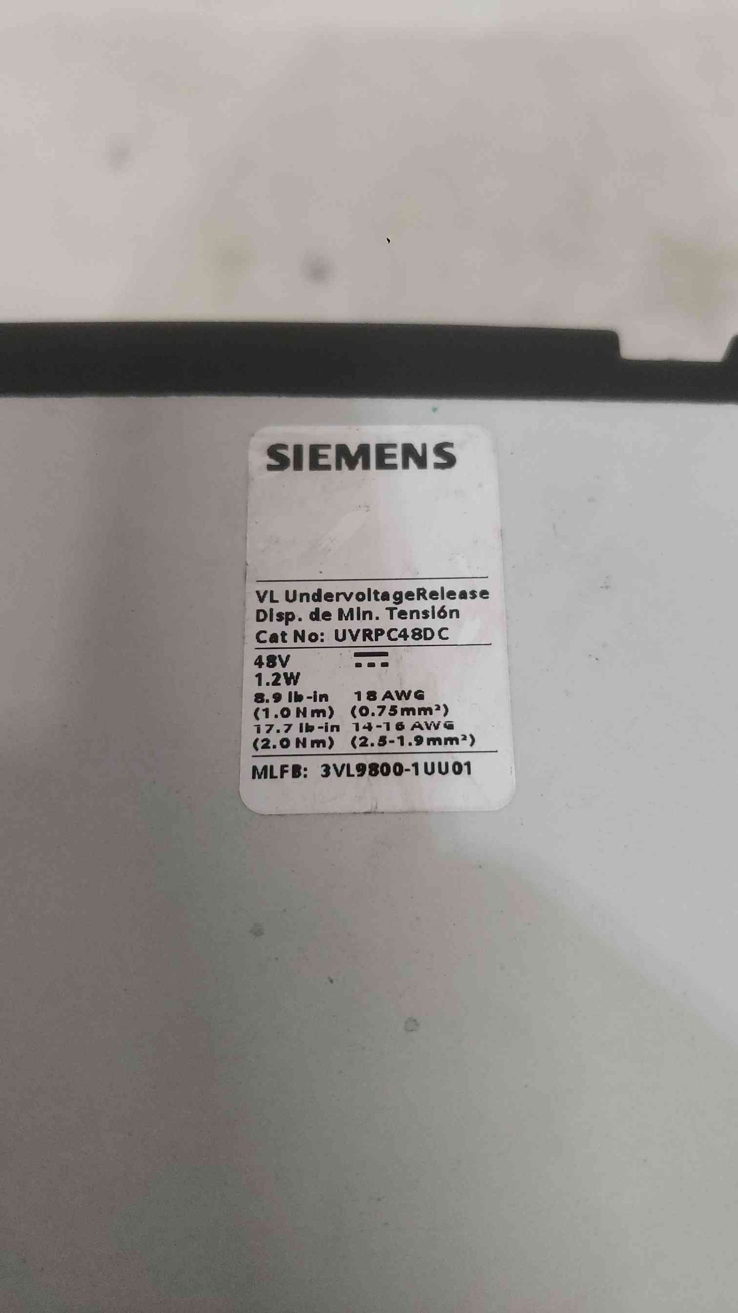 Siemens 1200A 600V 3 Pole Breaker LNX3N120MA4UCX5 (SKU: 112382)