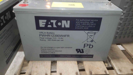 100A EATON 390W/Cell VRLA Battery PWHR12390W4FR (SKU: 112467)