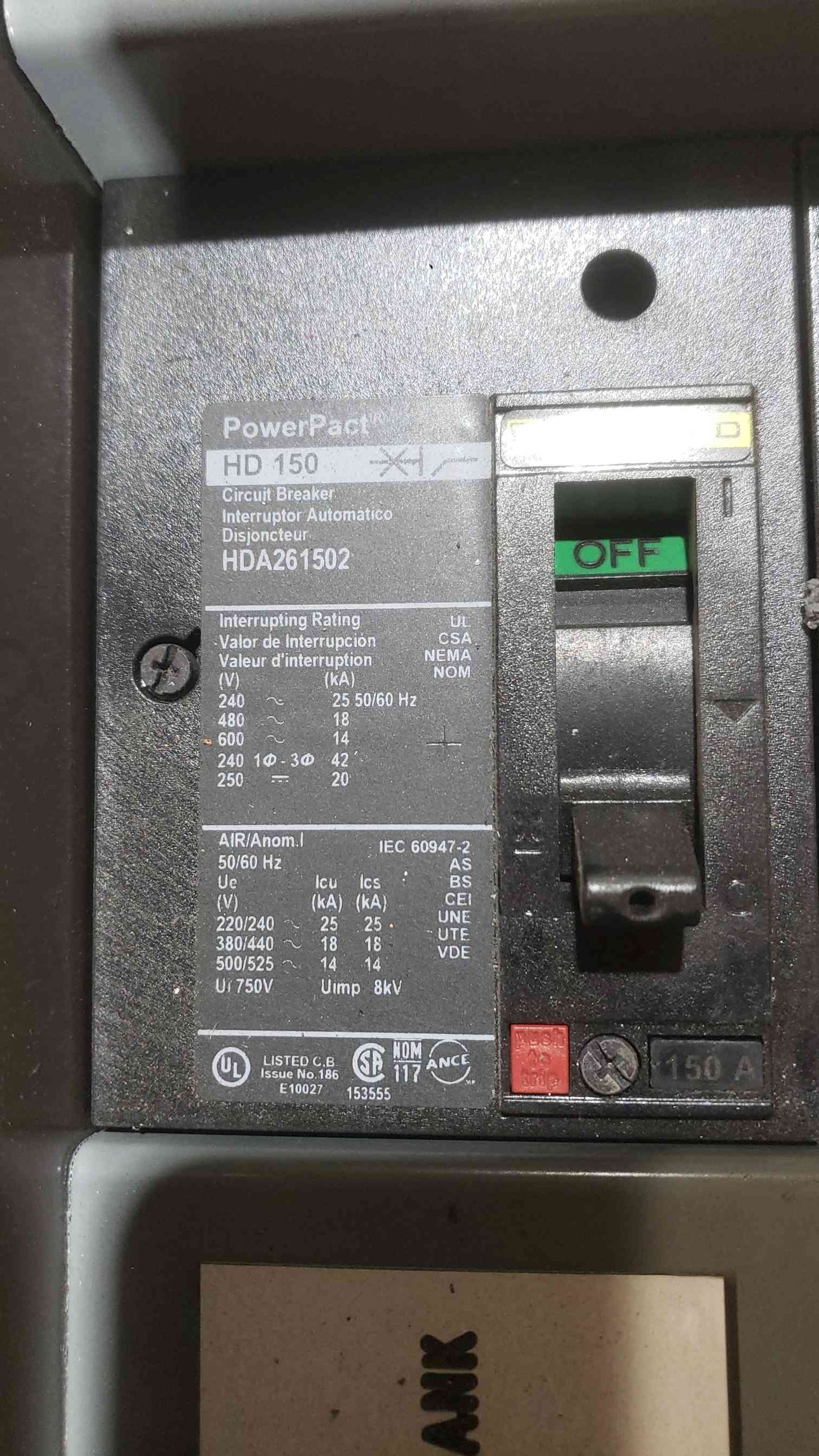 Square D 225A 208/250/250V Max 3W Panelboard 11 Breakers (SKU: 112537)