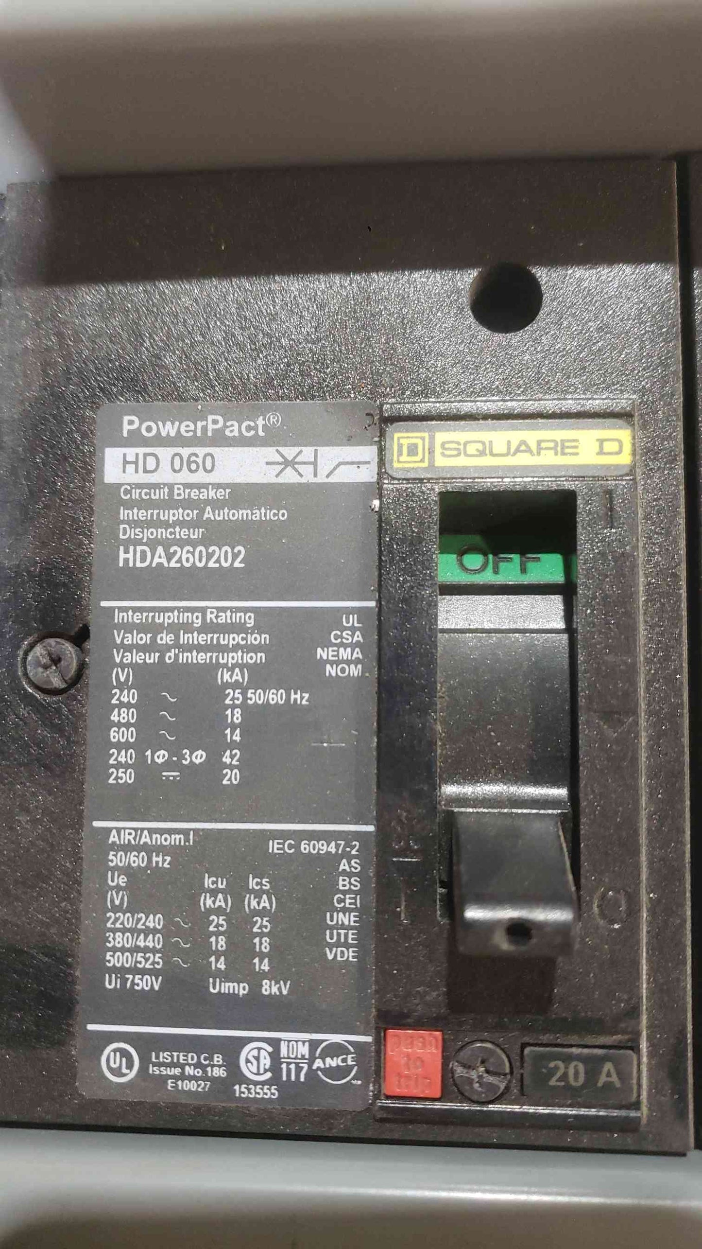 Square D 225A 208/250/250V Max 3W Panelboard 11 Breakers (SKU: 112537)