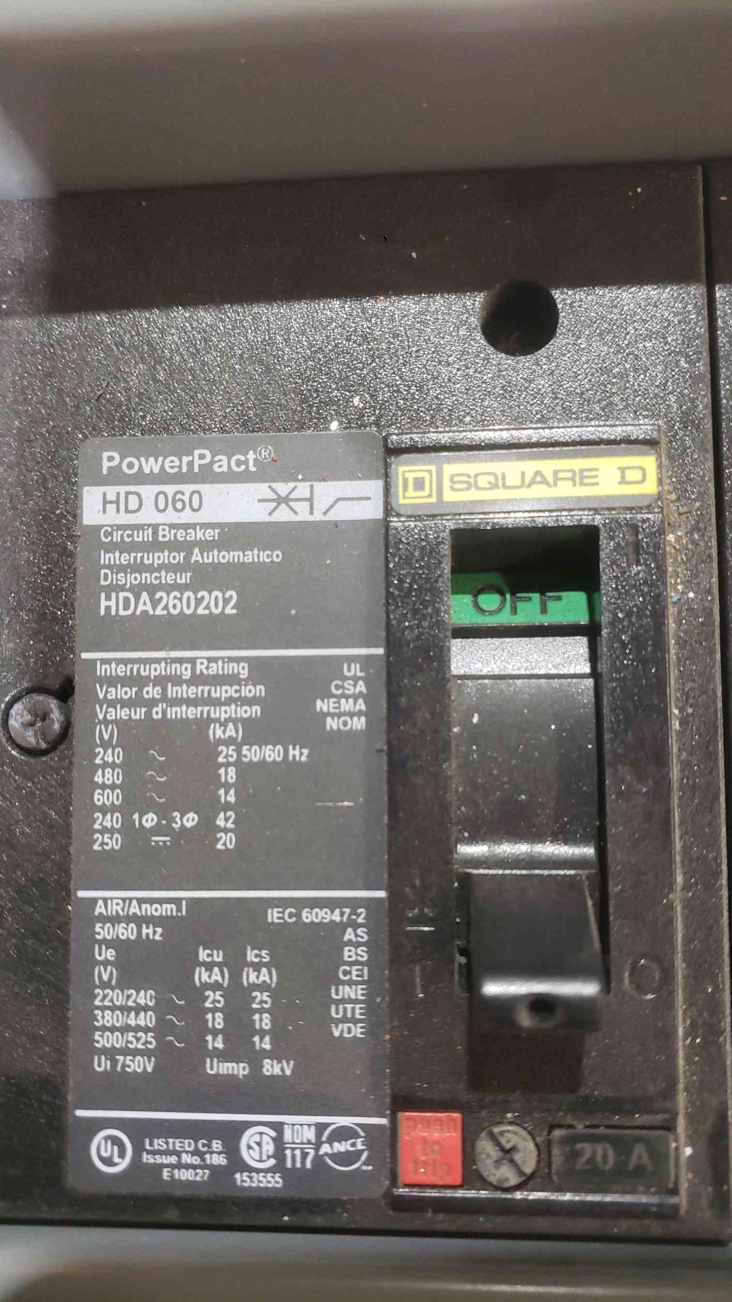 Square D 225A 208/250/250V Max 3W Panelboard 11 Breakers (SKU: 112537)