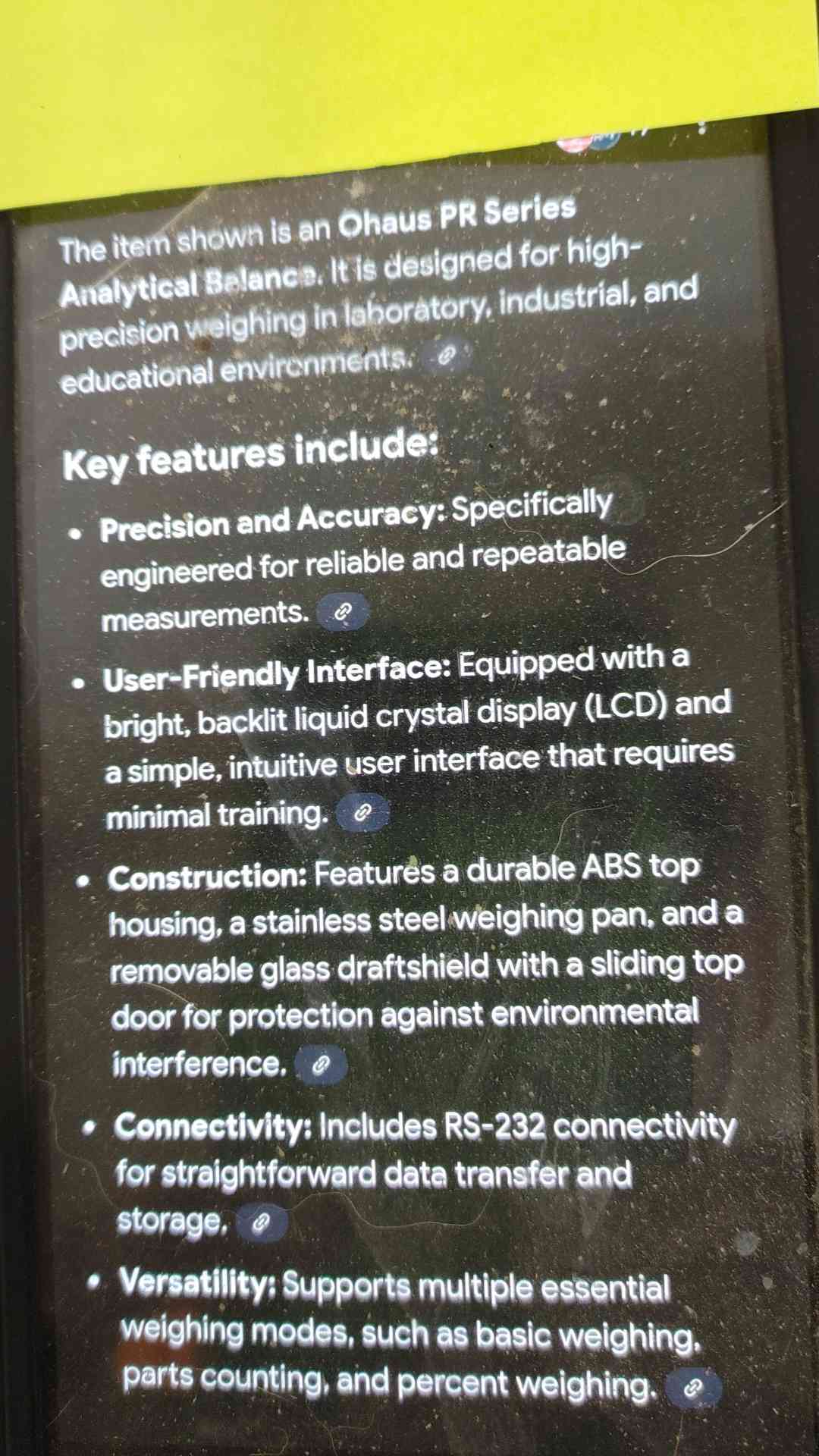 OHAUS PR Series Analytical Balance PR64/E(SKU: 112622)