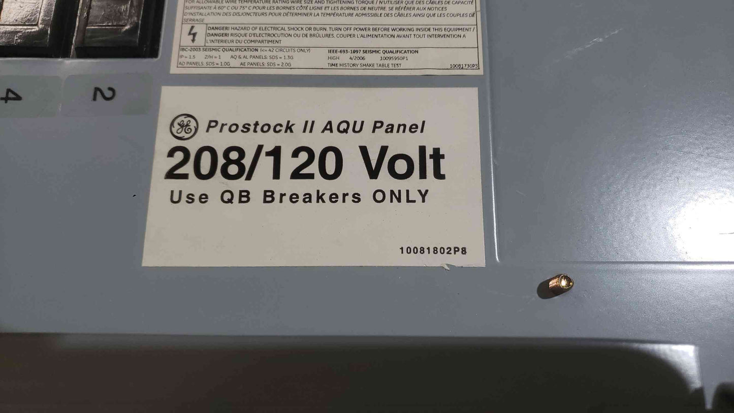 GE 225A 208Y/120 3PH 4W Panelboard (SKU: 112650)