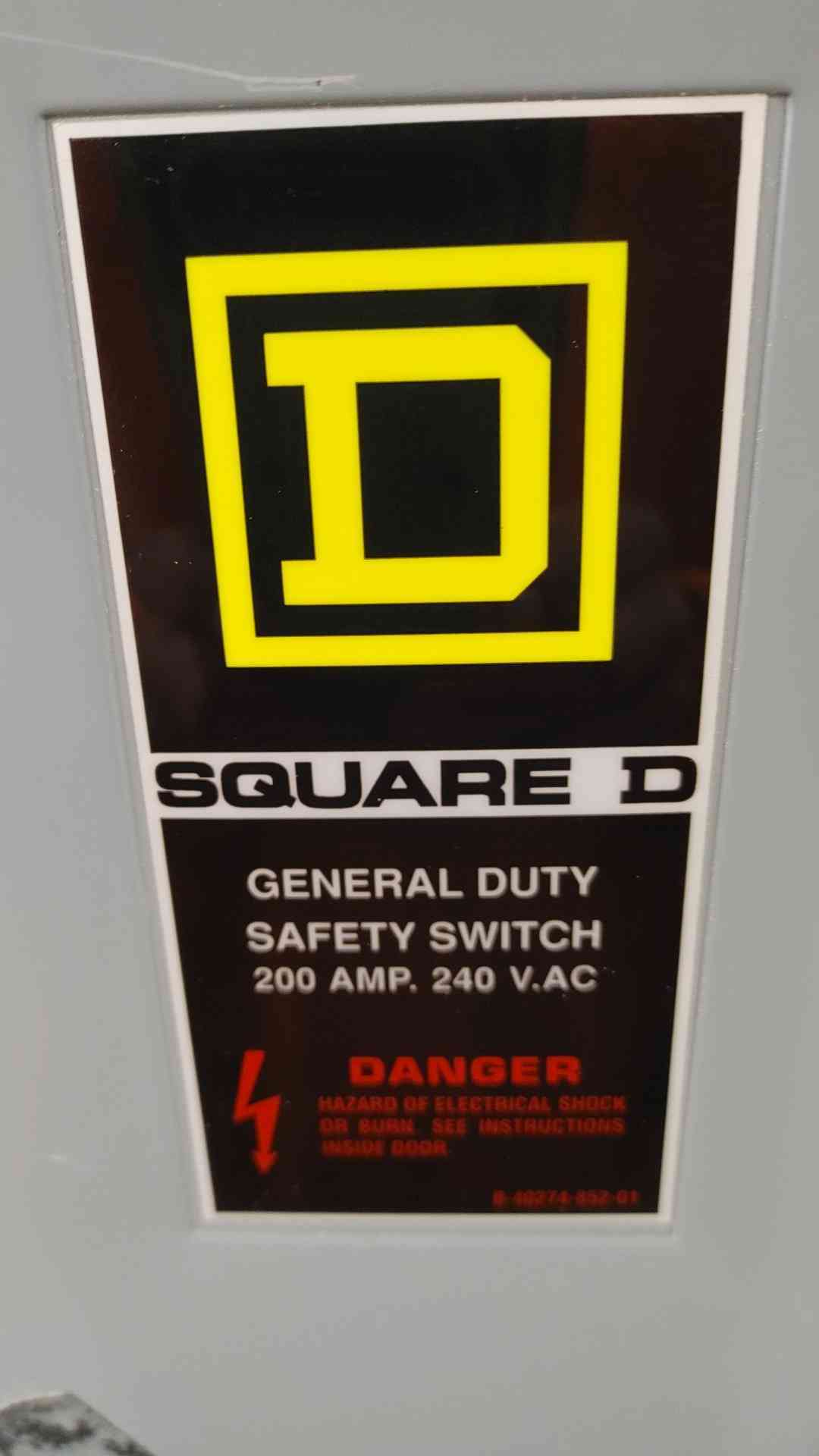 Square D 200A 240V General Duty Safety Switch D324N(SKU: 112681)