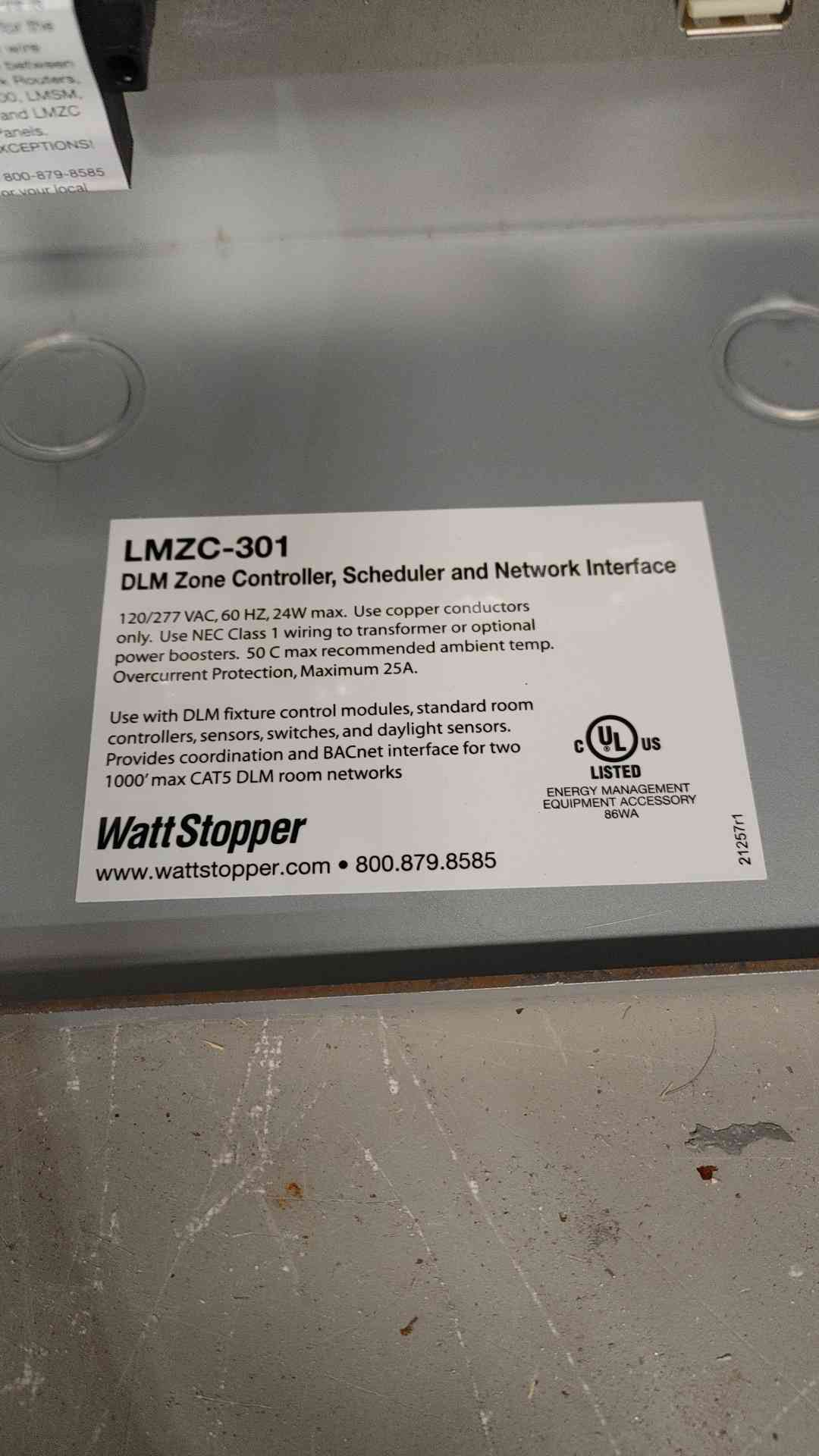 WattStopper LMZC-301 Digital Lighting Management Zone Controller,Scheduler,& Network Interface(SKU: 112669)