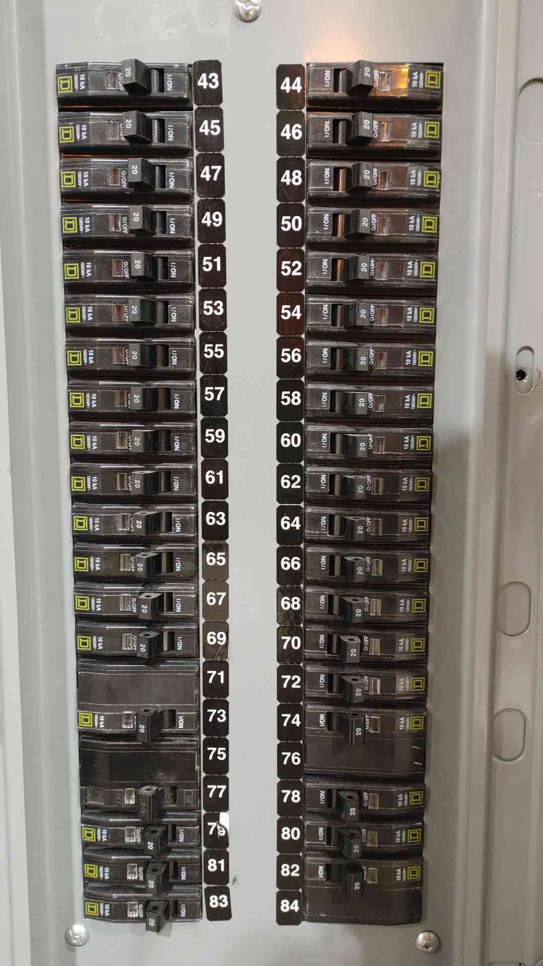 Square D NQOD 225 Amp 3 Phase 208Y/120V 42-Circuit Panelboard with Breakers MHC35S(SKU: 112782)