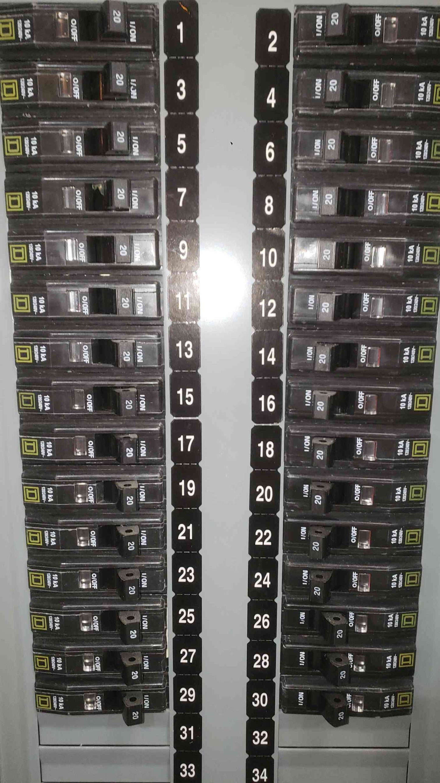 Square D NQOD 150A Panelboard 208Y/120V 3-Phase 4-Wire w/ QO Breakers 42-Space (SKU: 112770)
