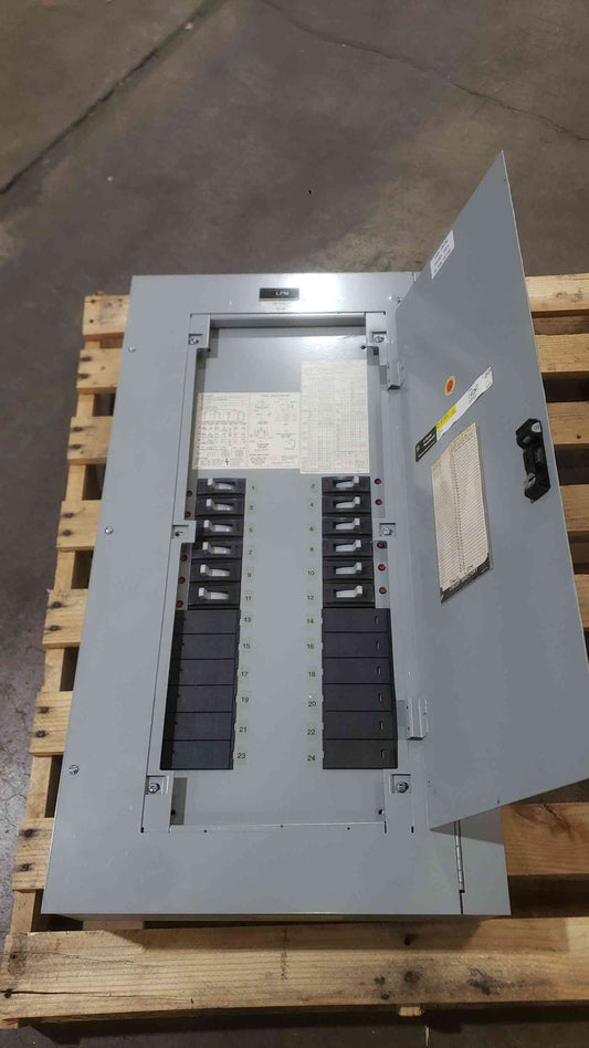 GE A-Series 125A 277/480V 3-Phase 4-Wire 24-Circuit Panelboard ADF3241MTX TED Breakers (SKU: 112802)