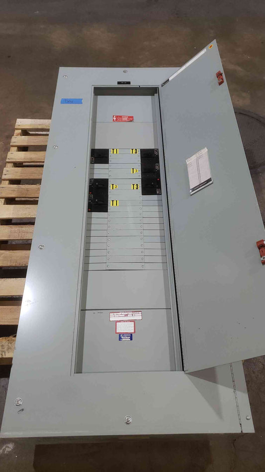 GE 600 Amp 208Y/120V 3-Phase 4-Wire Column Width Panelboard CCB PP-12 w/ TEB & THQD Breakers(SKU: 112806)