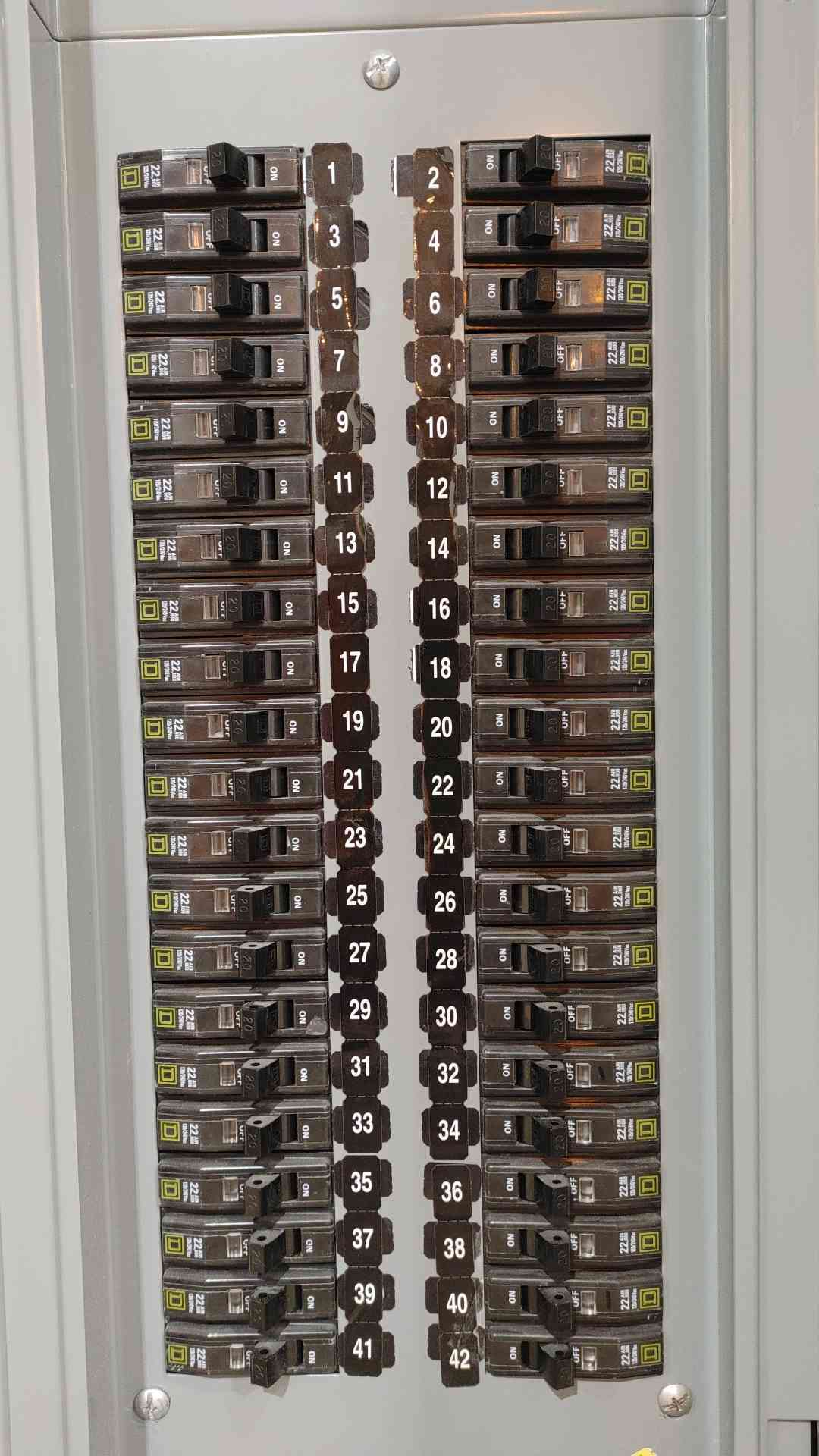 Square D NQOD 225 Amp 42-Circuit Main Breaker Panelboard 208Y/120V 3PH Copper Bus NQOD442M225CU (SKU: 112827)