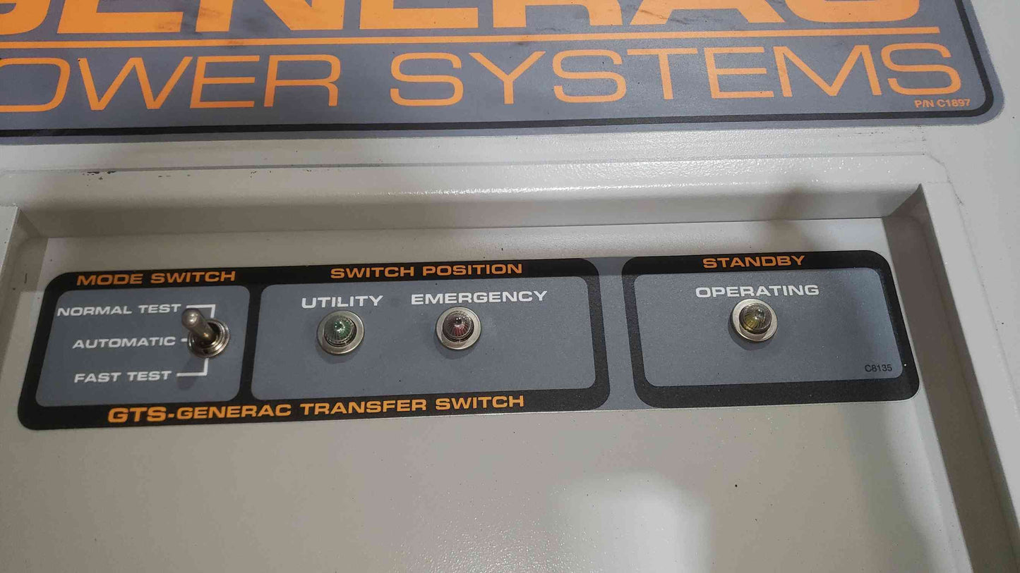 Generac GTS Series 100 Amp 3-Phase Automatic Transfer Switch 120/208V GTS010W-3G2LDNCY (SKU: 112833)