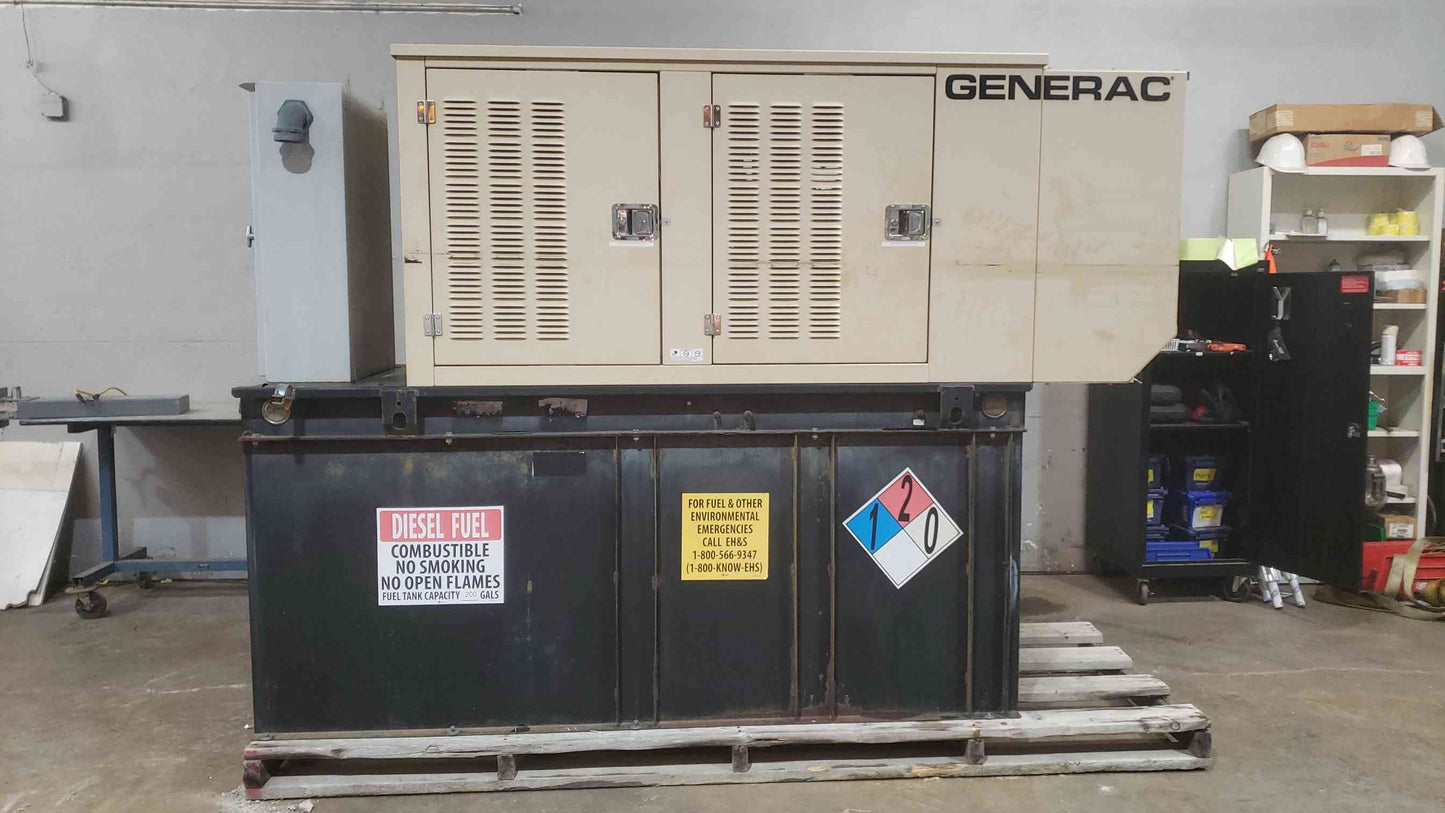 20KW GENERAC John Deere 4024T 1PH Diesel 316Hrs TESTED (SKU: 112844)