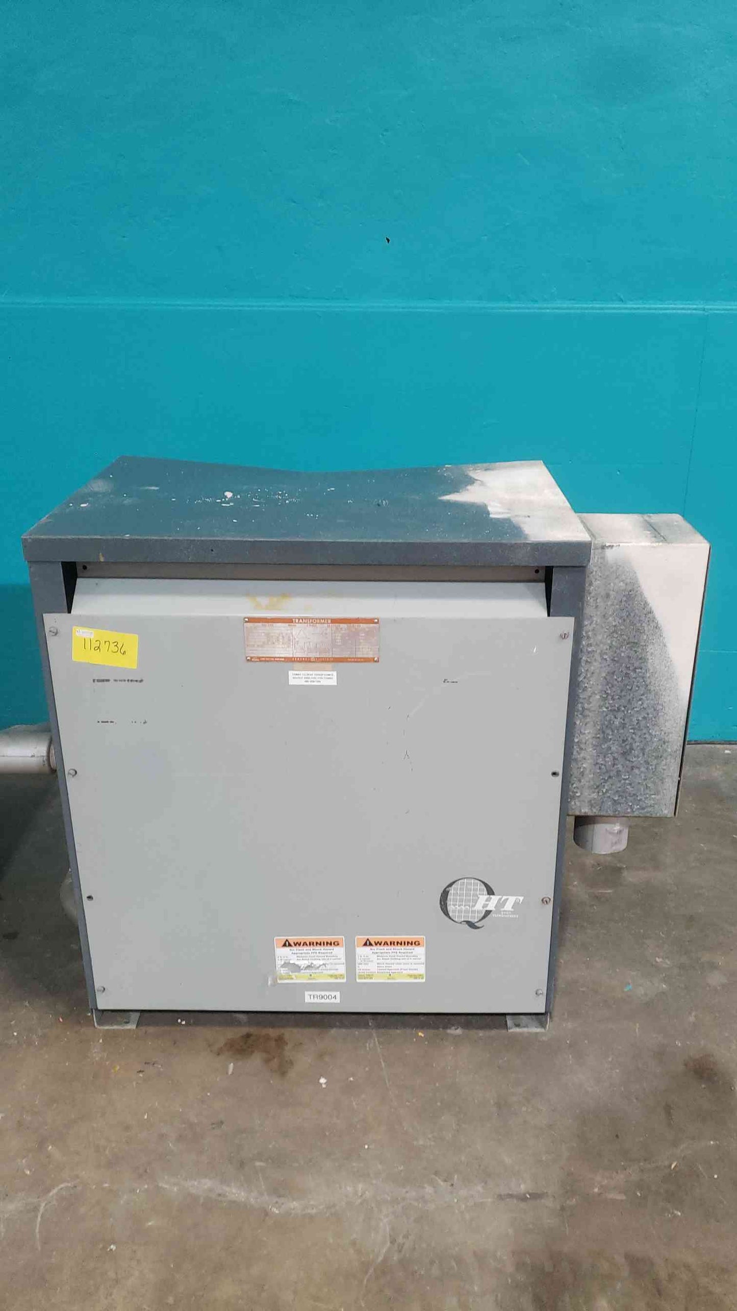 GE 112.5 KVA Dry Type Transformer 3 Phase 480V x 208Y/120V Model 9T23A3875 (SKU: 112736)