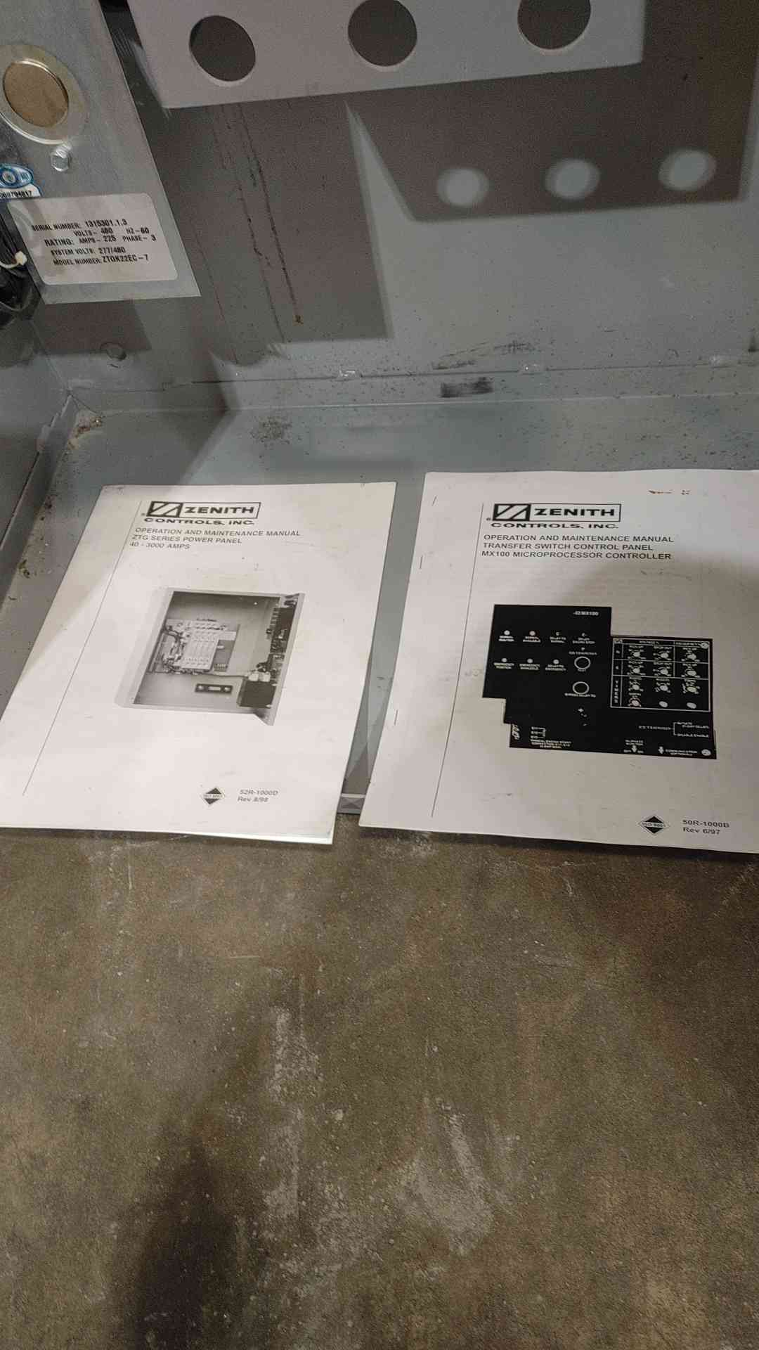 GE Zenith ZTG Series 225A 480V 3PH Automatic Transfer Switch ATS ZTGK22EC-7(SKU: 112948)