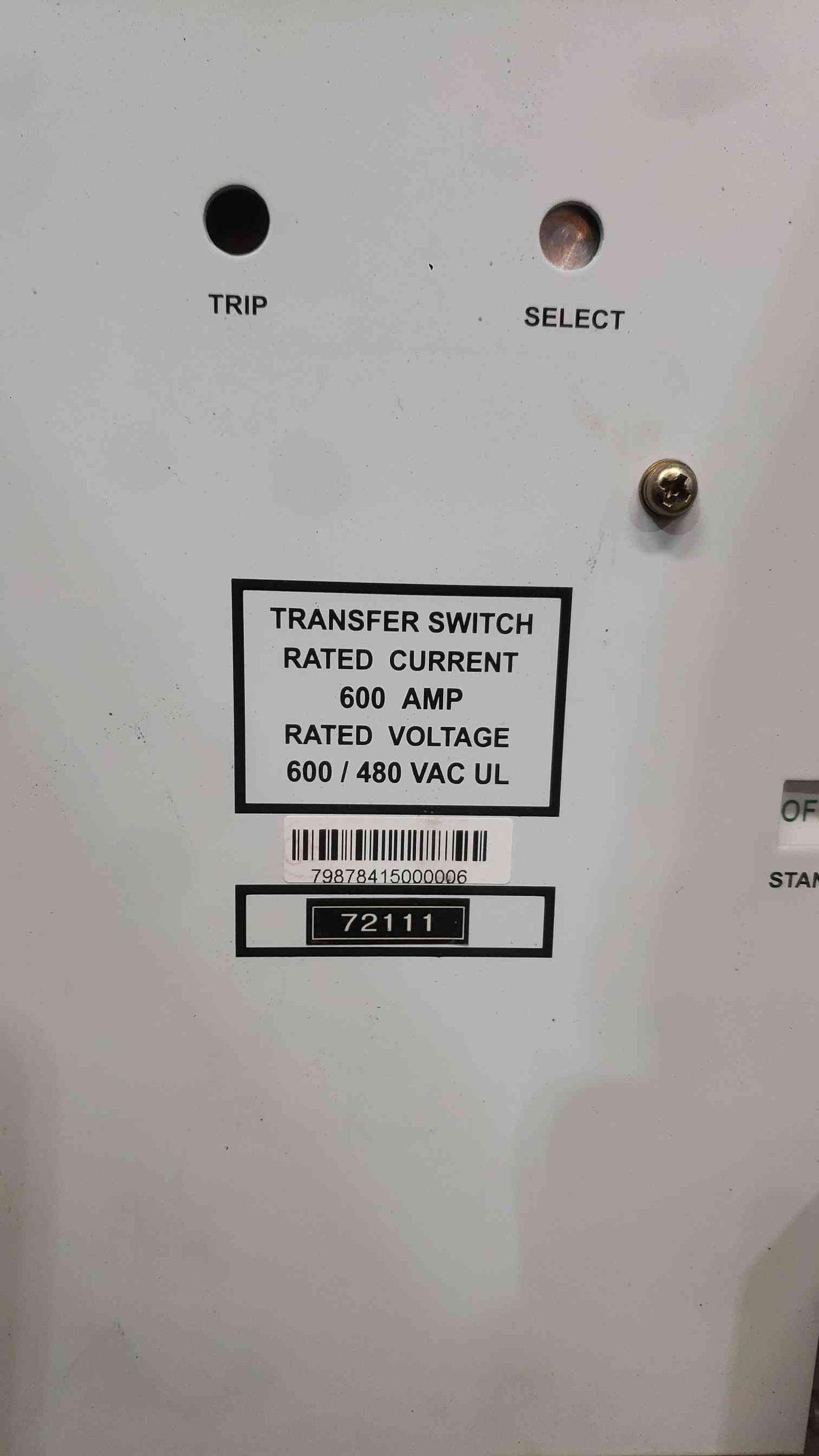 Generac 600 Amp Automatic Transfer Switch ATS 120/240V Model 1486980200 NEMA 3R (SKU: 112955)