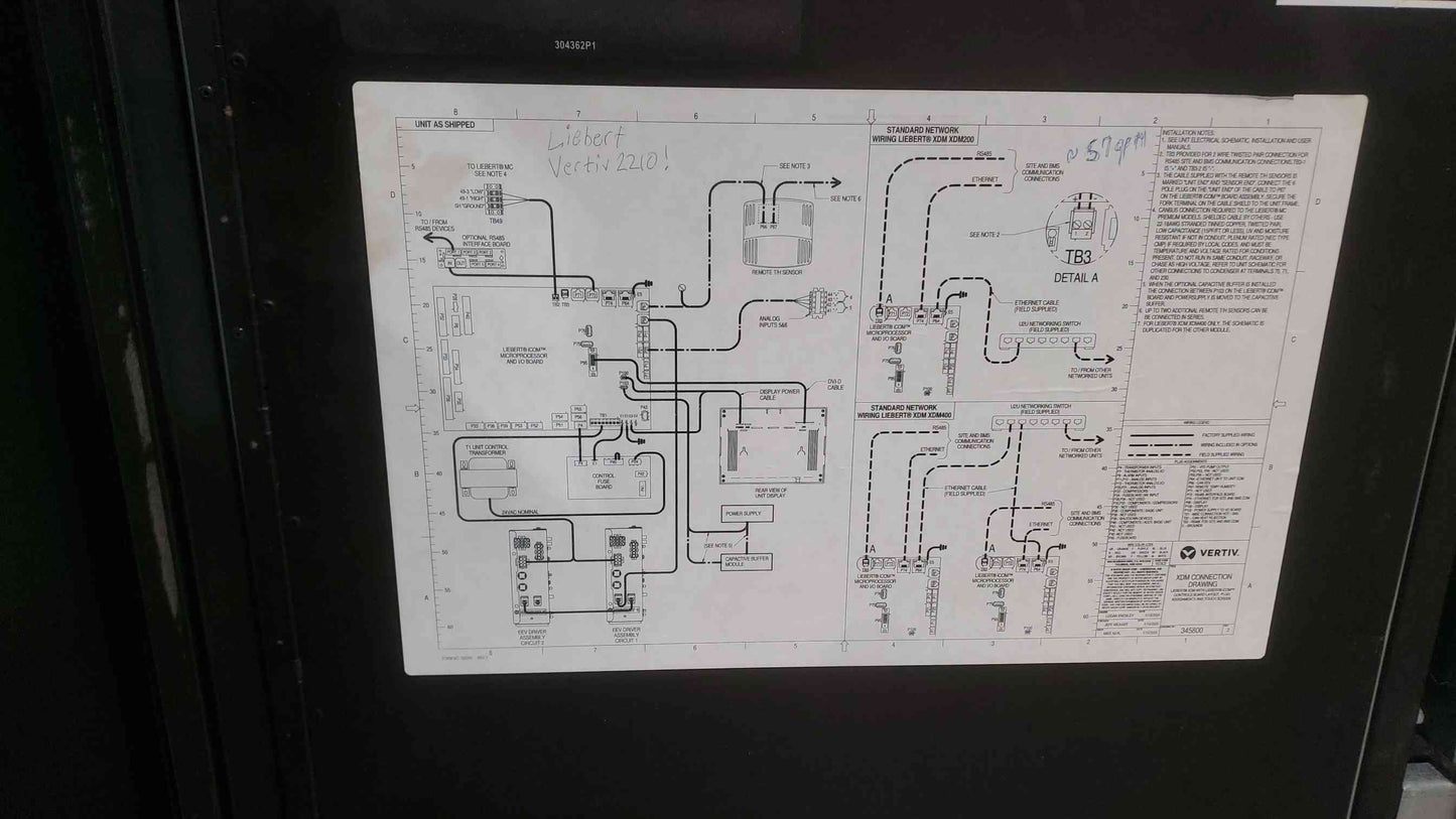 Vertiv Liebert XDM200 Split Indoor Chiller Cooling Module | 460V 3PH | Data Center Precision Cooling (SKU: 112961)