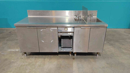 Craig MFG Stainless Steel Cafeteria Prep Dual Sink Commercial Refrigerator/Freezer LB-4-33-SC(SKU: 112994)