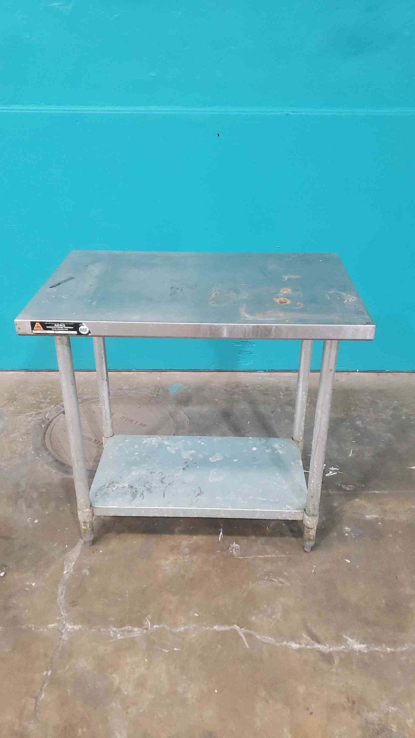 AREO MFG. 3' Stainless Steel Table (SKU: 113025)