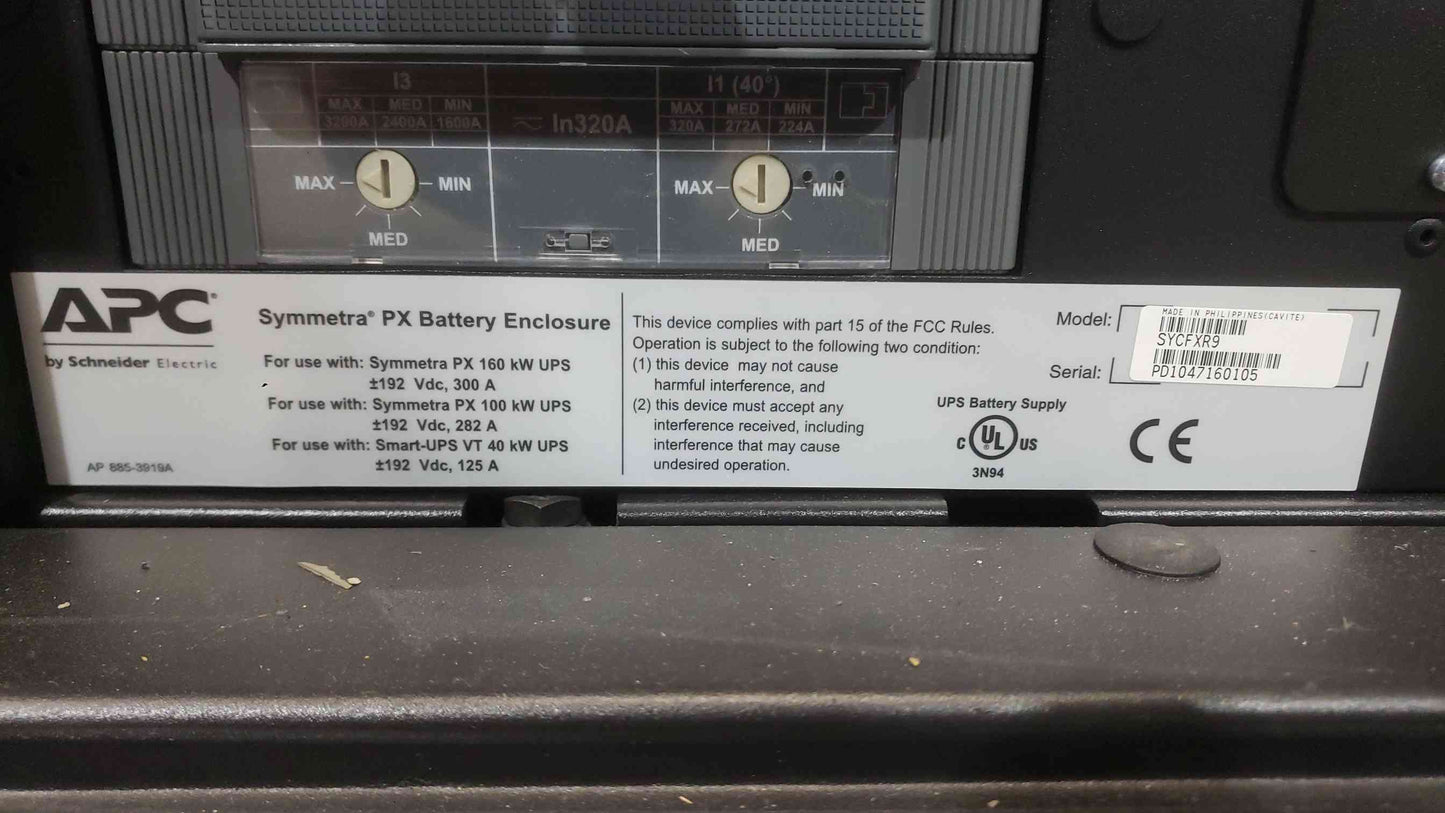 APC Symmetra PX 70KW Scalable 100kW UPS System 208V 3-Phase SYCF100KF Power Array w/ SYPM10KF Modules (SKU: 113038)