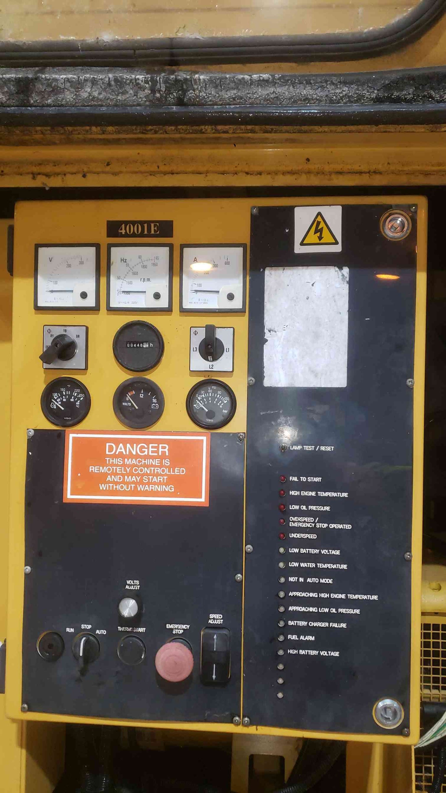 AS-IS 2006 Caterpillar Olympian D60P4S 60kW Diesel Generator 448hrs 1ph 120/240V (SKU: 113081)