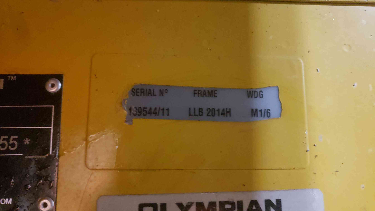 AS-IS 2006 Caterpillar Olympian D60P4S 60kW Diesel Generator 448hrs 1ph 120/240V (SKU: 113081)
