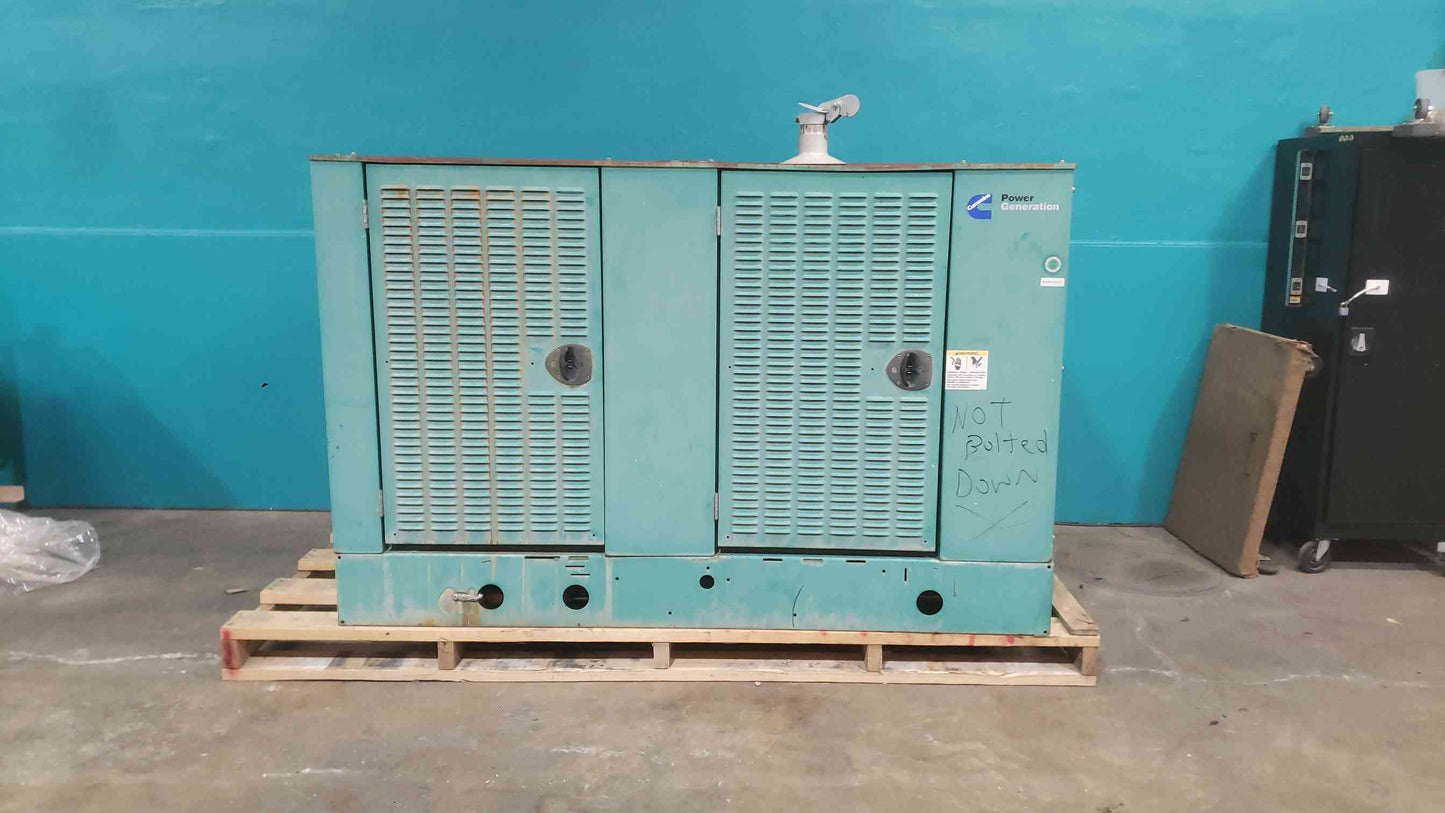 AS-IS Cummins 35kW Natural Gas Propane Generator GGFD Ford ESG642 Engine Enclosed 532Hrs (SKU: 113055)