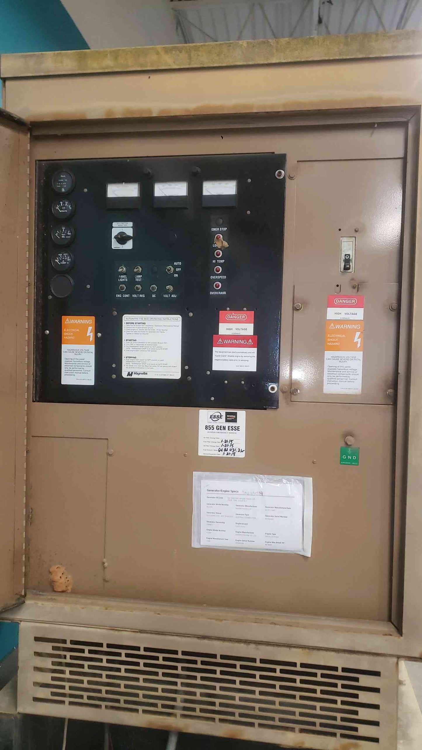 30KW Magnetek-Elliot RD 370 Perkins 1&3PH Diesel 659 Hrs. TESTED (SKU: 113054)