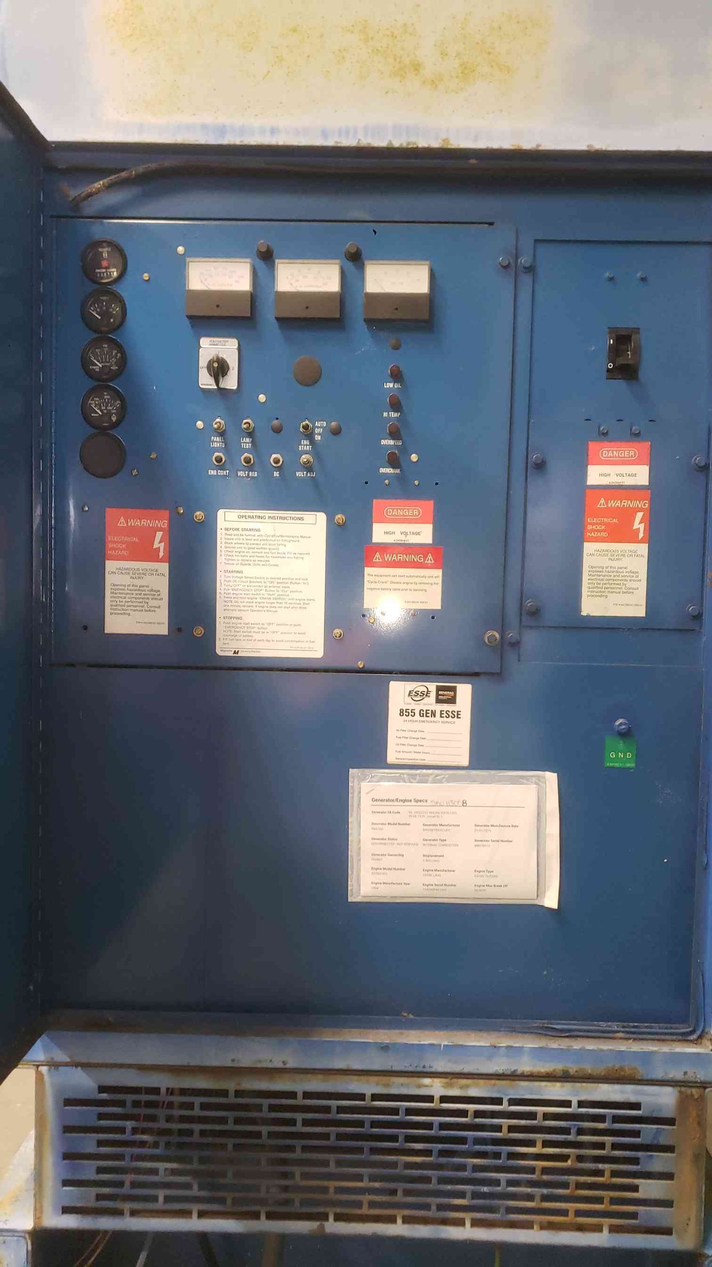 40KW MagneTek John Deere 4039 RDS 500 Diesel Generator 1&3Ph 873Hrs TESTED (SKU: 113058)
