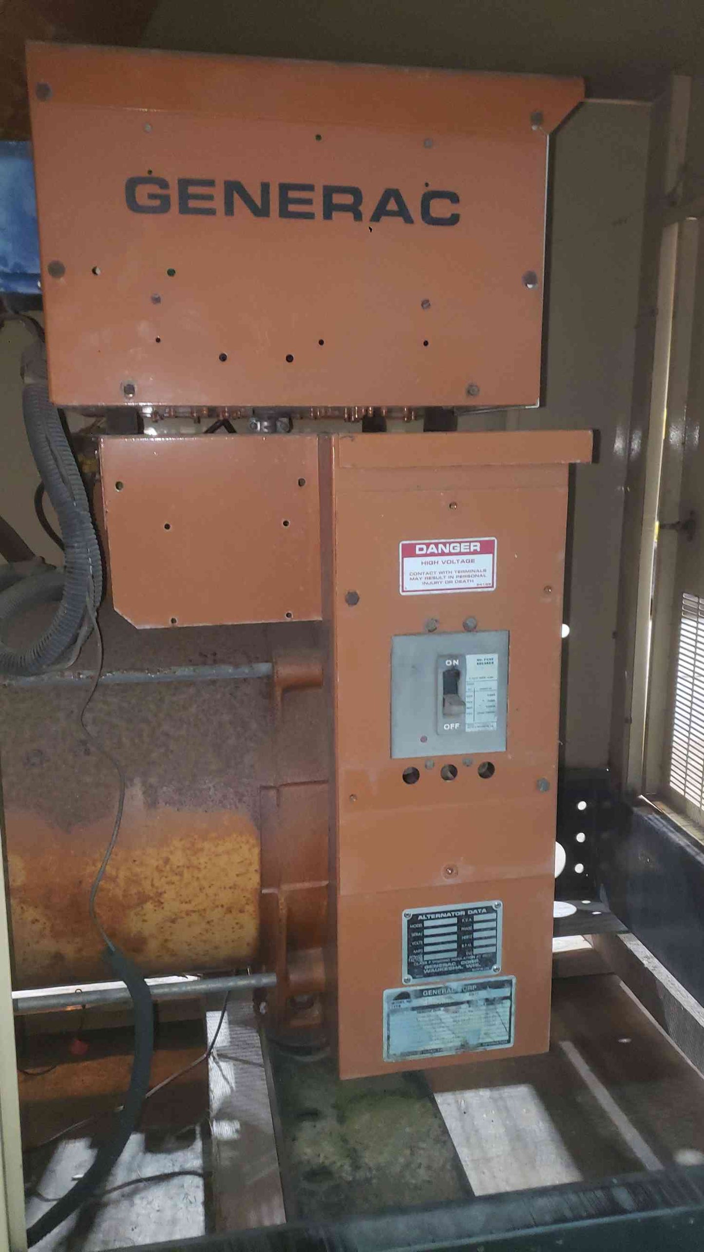 30kW Generac 120/240V 1PH NG/LP Liquid Cooled 1800RPM 479.2 Hrs. AS-IS