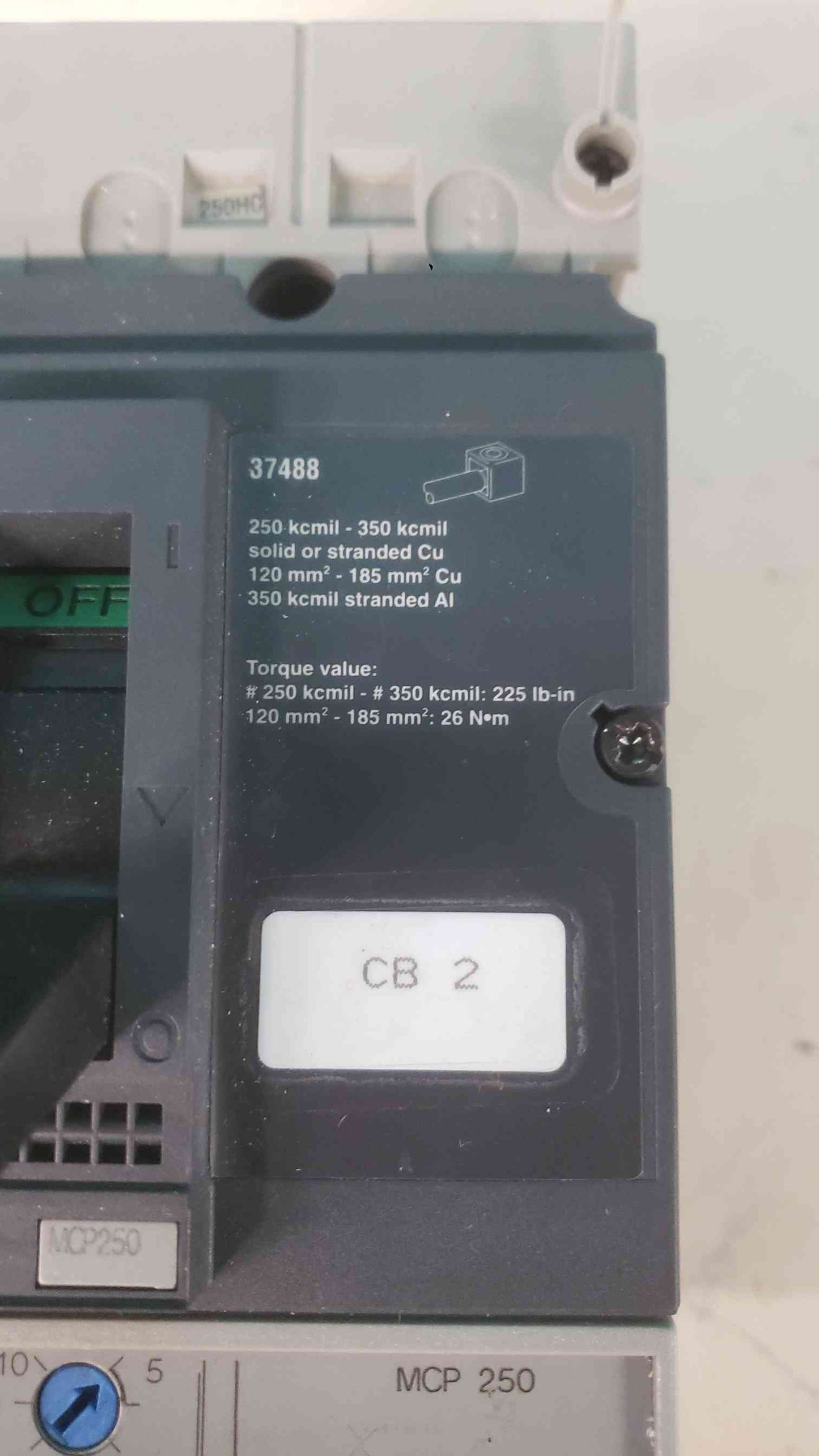 Merlin Gerin NSF250 HC Compact Circuit Breaker 250A 3-Pole 600V Motor Protector MCP250 (SKU: 113282)
