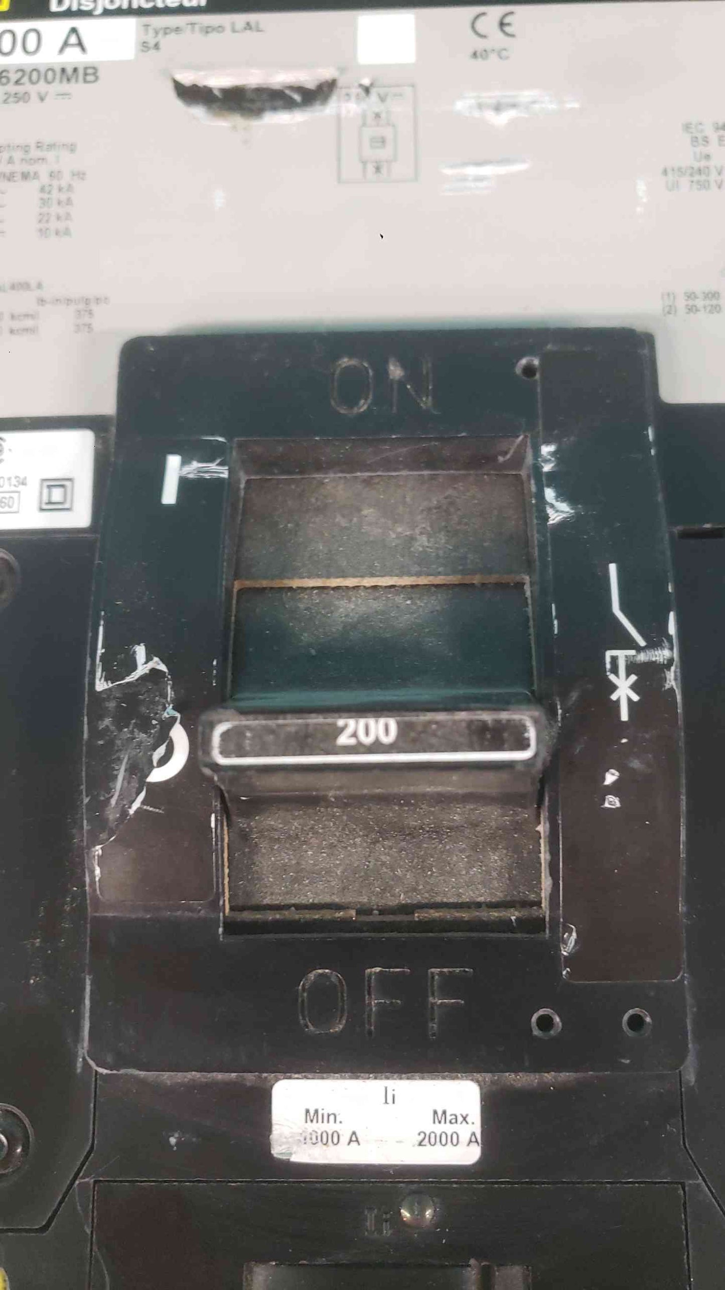 Square D LAP36200MB Circuit Breaker 3-Pole 200A 600V L-Frame I-Line LAP 200 Amp (SKU: 113202)