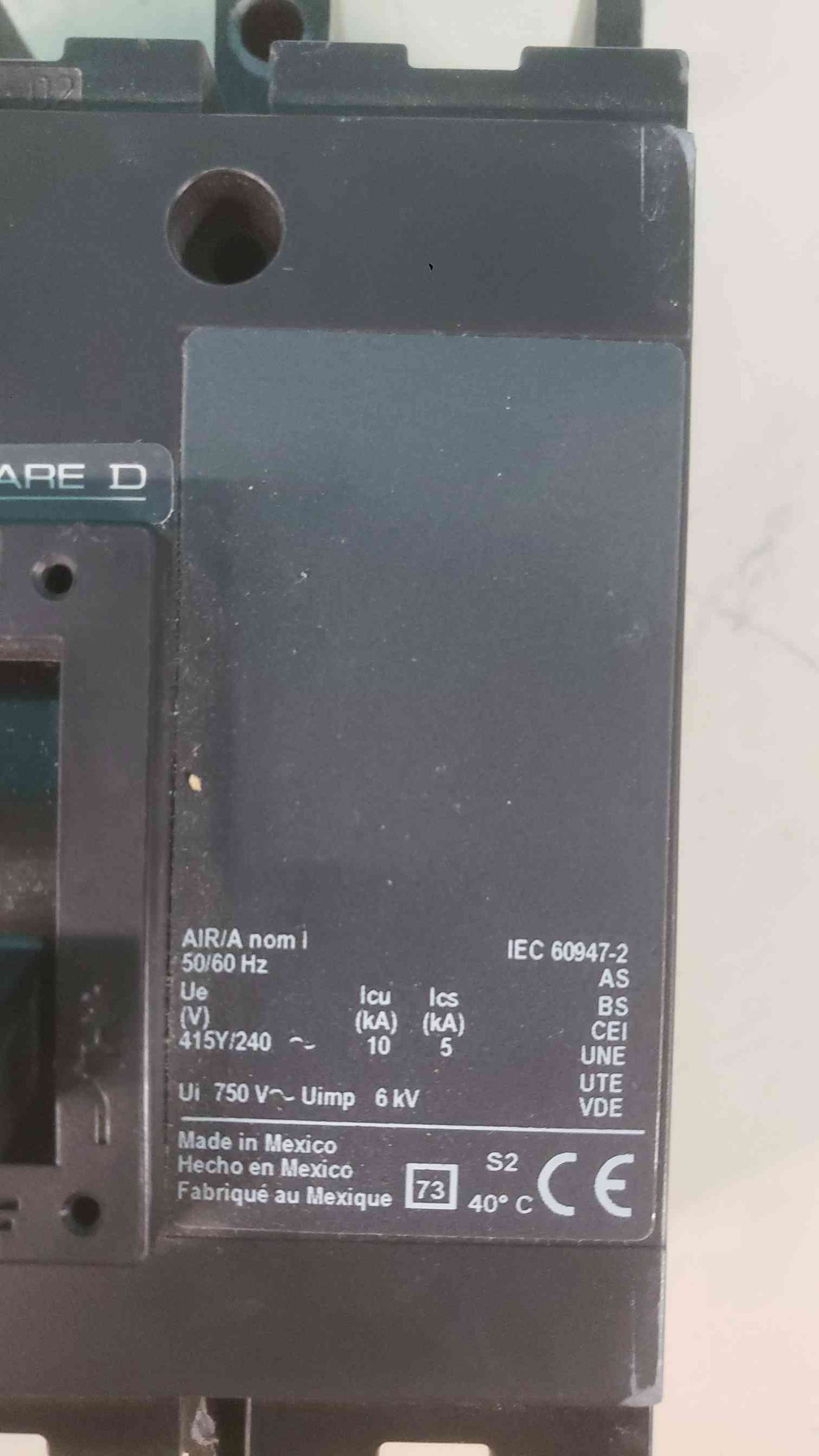 Square D PowerPact QB 225 Circuit Breaker 3-Pole 225A 240V QBF32225TS 10kA (SKU: 113204)