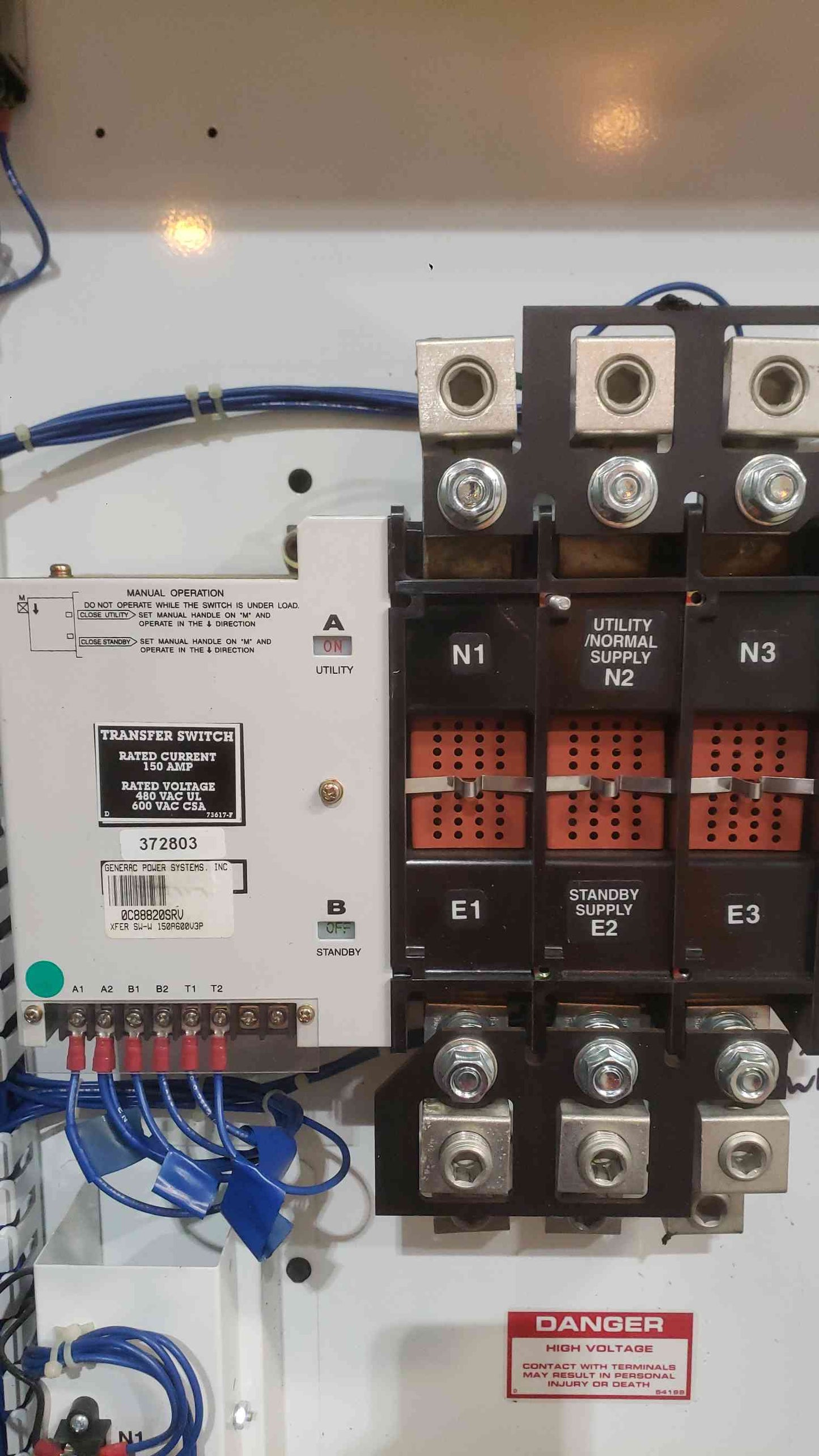 Generac GTS Automatic Transfer Switch 150 Amp 120/240v 0C88820SRV Enclosed Industrial ATS (SKU: 113249)