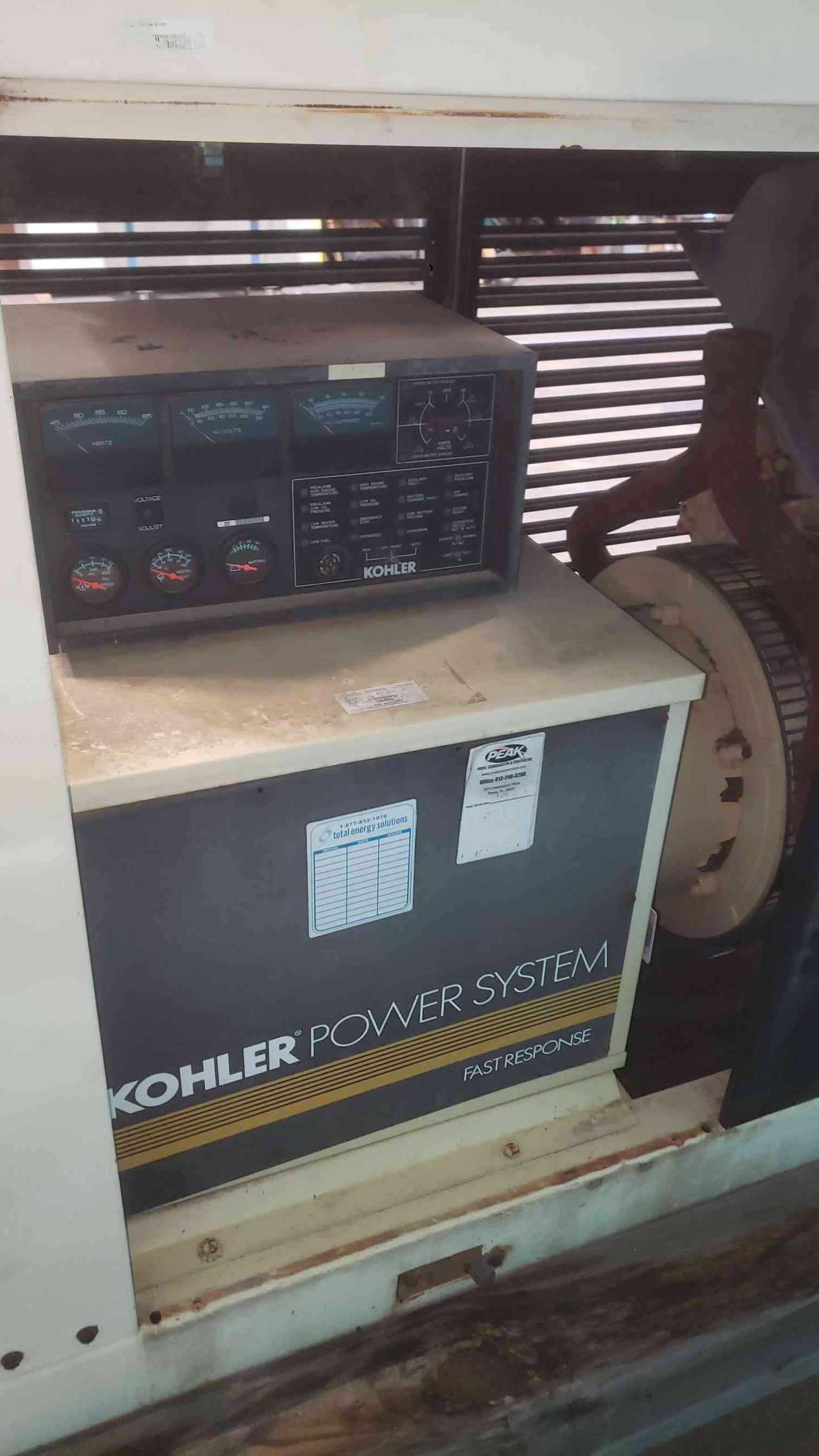 AS-IS KOHLER 50RZ62 49KW 120/240 204A 1PH LP/NG 1593.9 Hrs. (SKU: 113304)