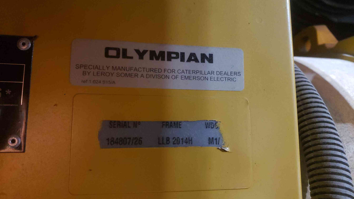 Caterpillar Olympian D60P4S 60kW Diesel Generator - Single Phase 120/240V Enclosed 532 Hrs TESTED (SKU: 113310)