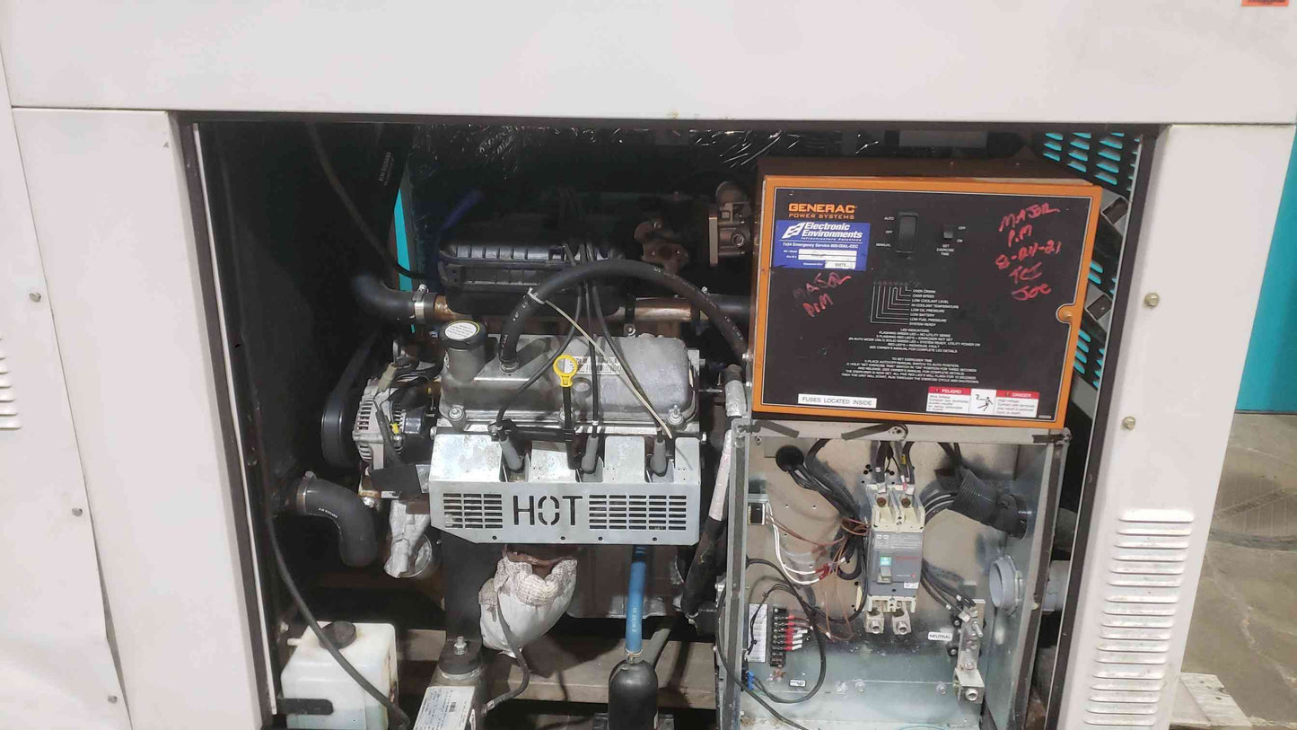 AS-IS 35KW Generac Generator Quiet Source 0054200 120/240V 145.8A 1PH LP Nat Gas (SKU: 113344)