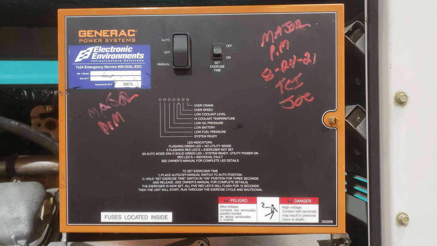 AS-IS 35KW Generac Generator Quiet Source 0054200 120/240V 145.8A 1PH LP Nat Gas (SKU: 113344)