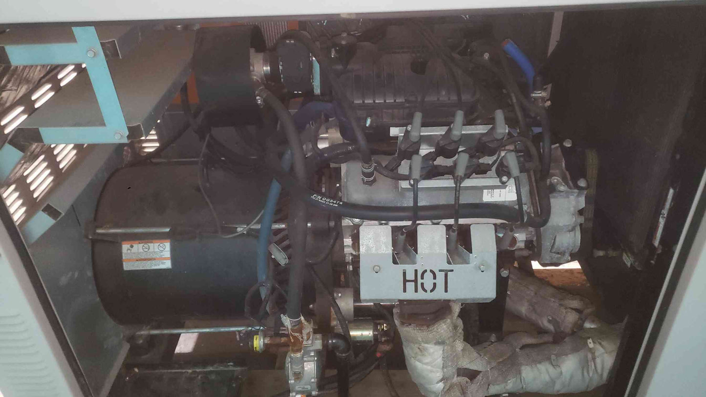 AS-IS 35KW Generac Generator Quiet Source 0054200 120/240V 145.8A 1PH LP Nat Gas (SKU: 113344)