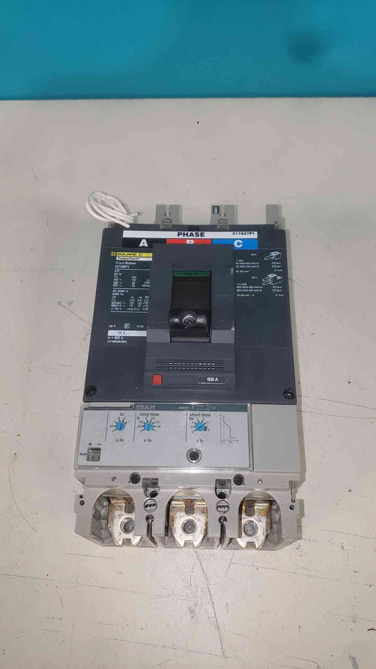Square D PowerPact DJF36600E20SO 600A 3 Pole 600V Breaker STR 23 SP 600 Amp DJ 65k (SKU: 113387)