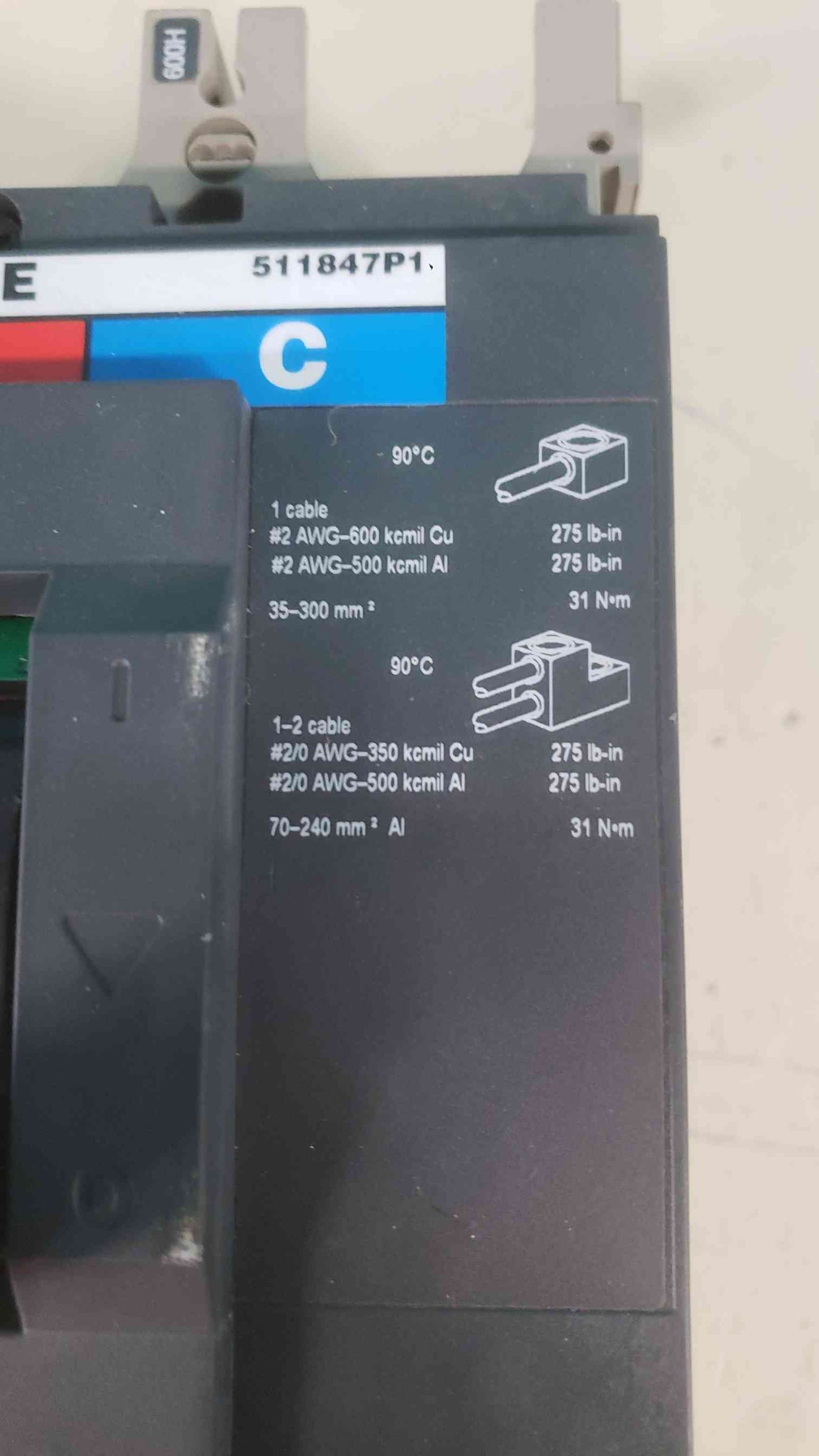 Square D PowerPact DJF36600E20SO 600A 3 Pole 600V Breaker STR 23 SP 600 Amp DJ 65k (SKU: 113387)