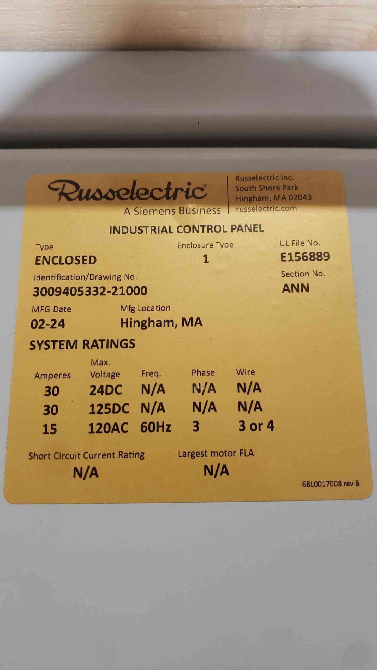 NEW Russelectric Siemens ATS Remote Annunciator Control Panel 3009405332-21000 New (SKU: 111360)