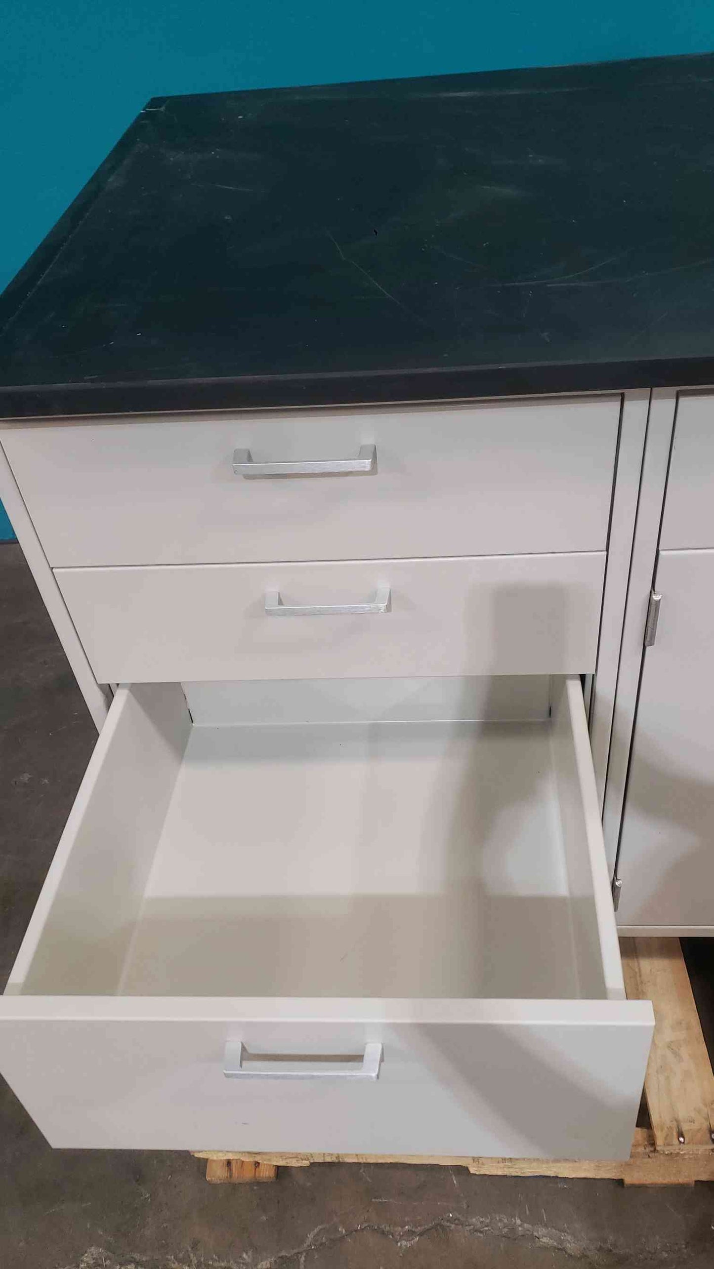 Fisher Hamilton 57" Mixed Casework W/ Black Epoxy Top (SKU: 113575)
