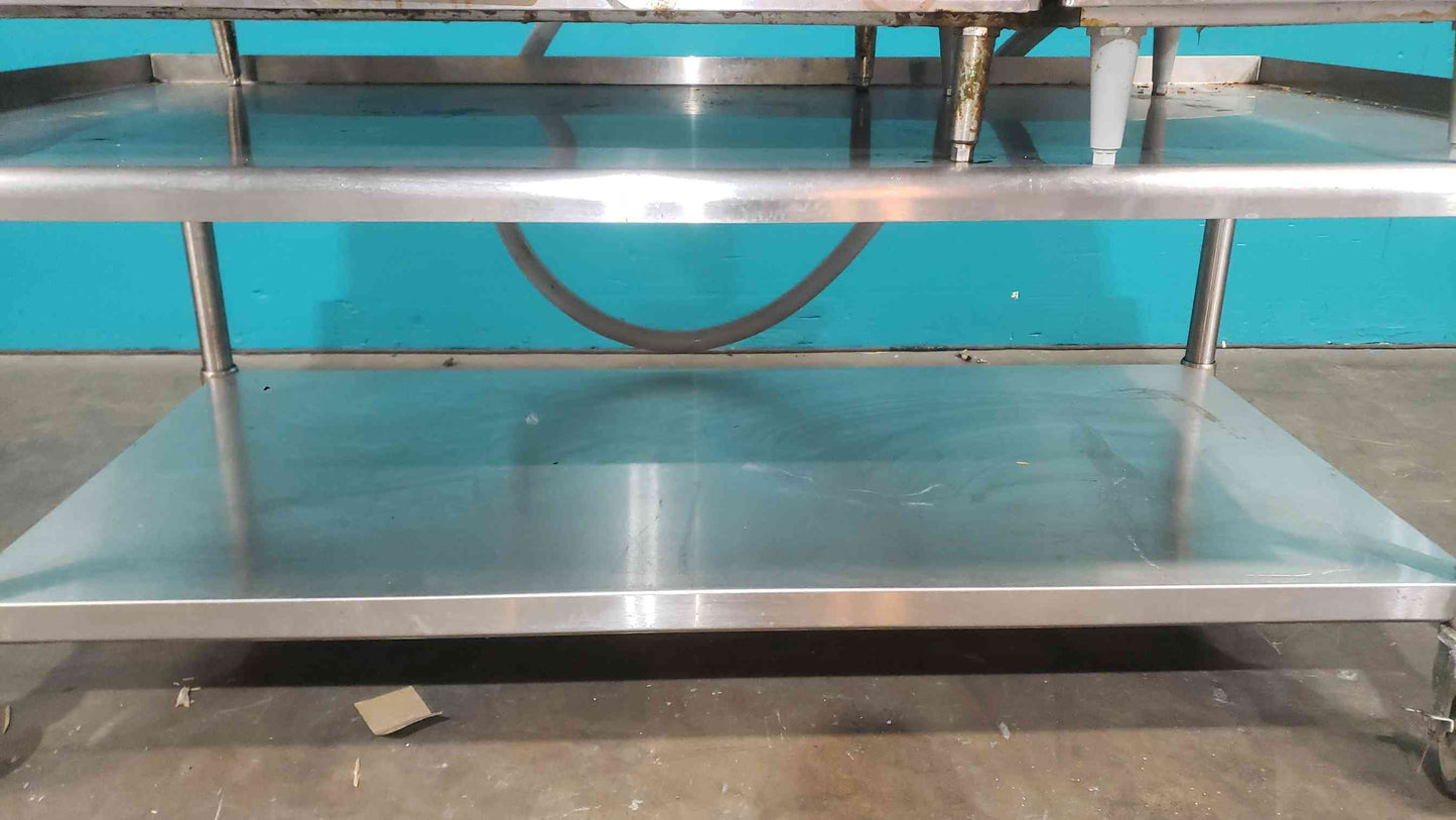Wells G-23 Electric Griddle F-1725 Fryer John Boos 60x30 Rolling Equipment Stand (SKU: 113598)
