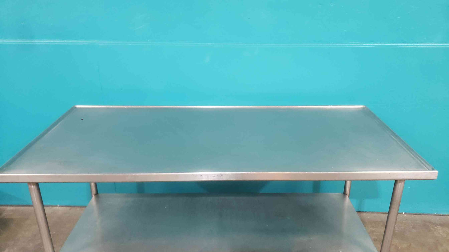 6' Stainless Steel Rolling Table Cafeteria Prep (SKU: 113614)