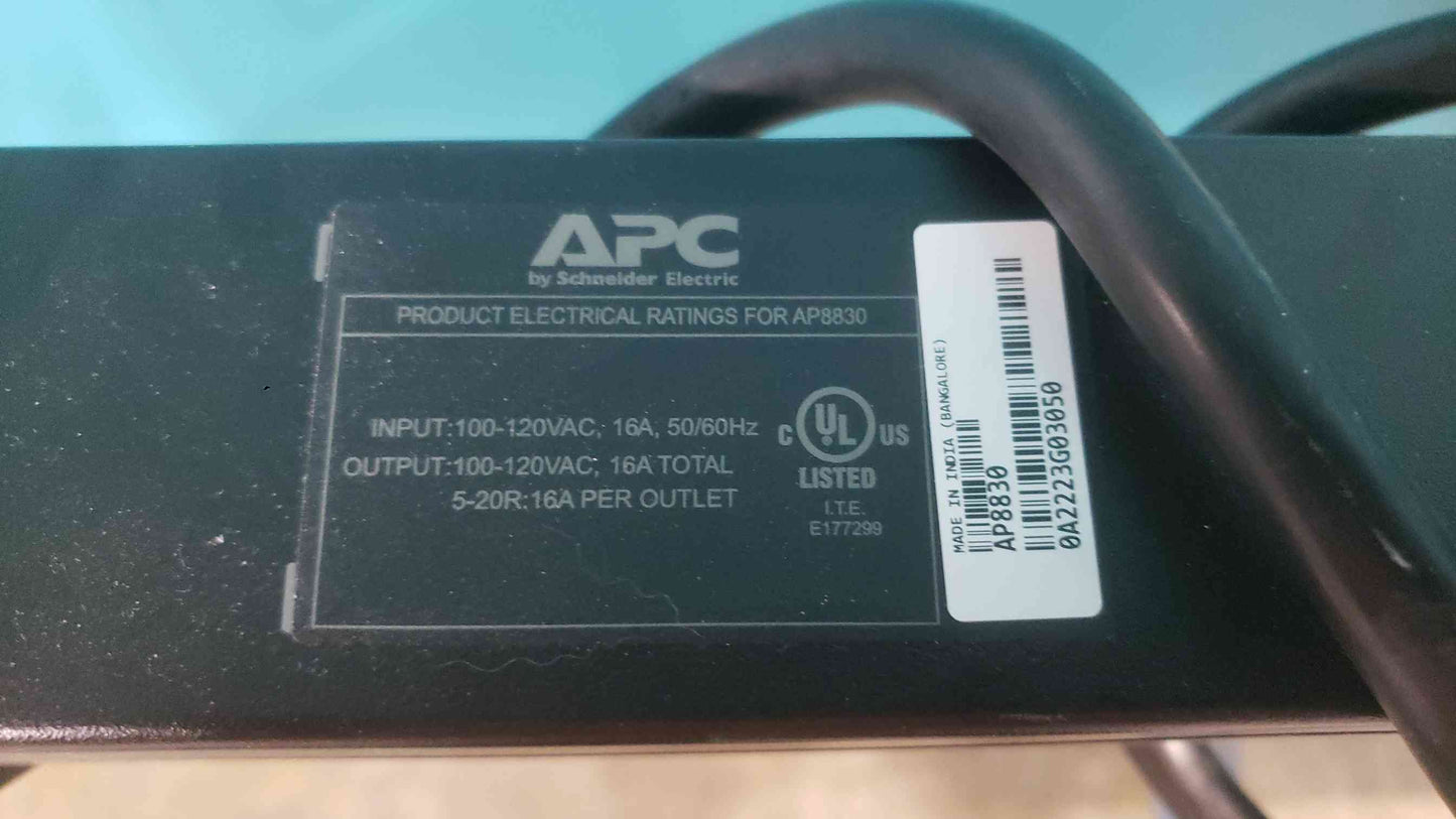 APC 100-120VAC 16A 24 Port PDU Strip AP8830 (SKU: 113615)