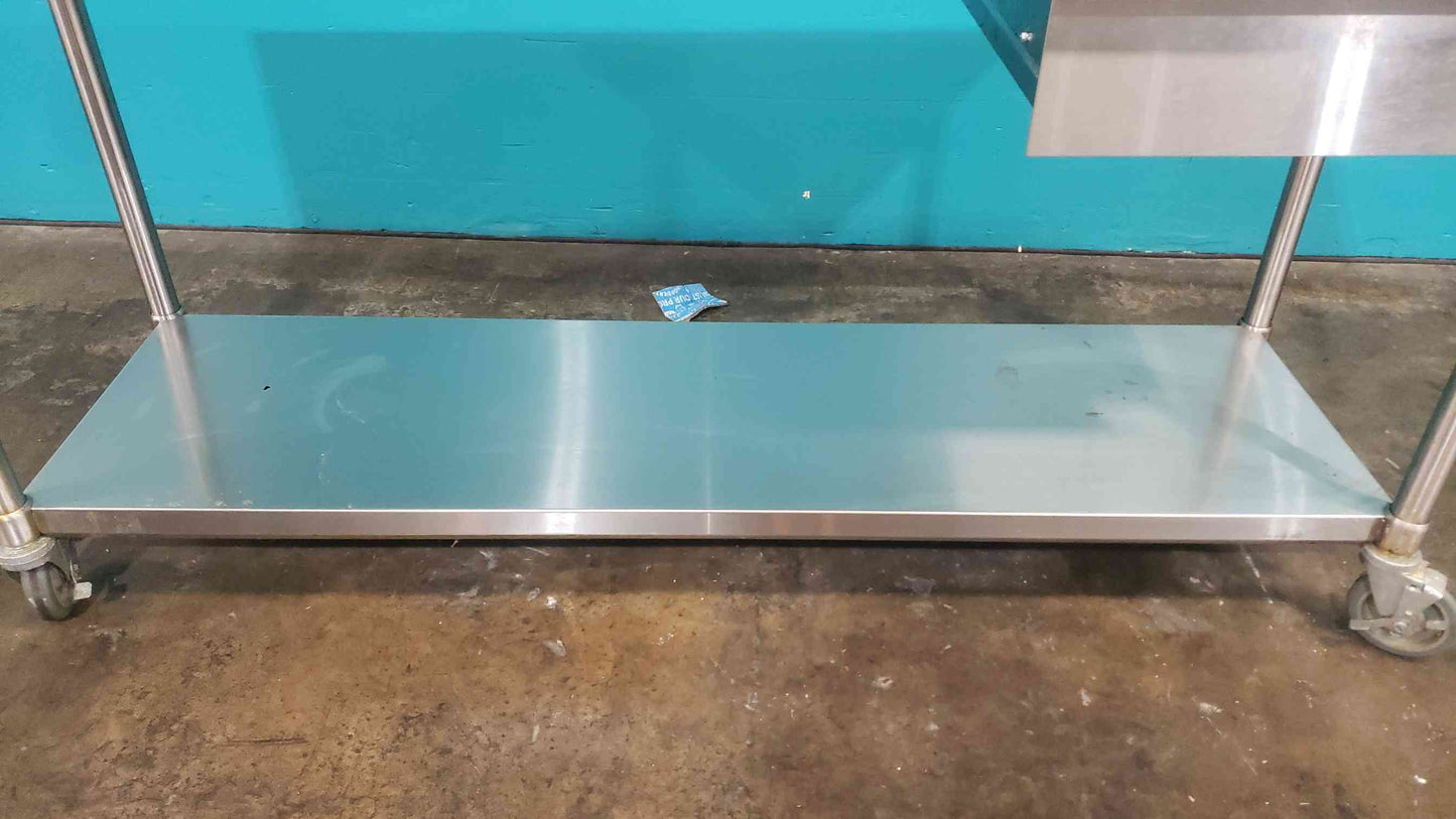 6ft Stainless Steel Work Prep Table 72" Commercial Kitchen Rolling w/ Drawer (SKU: 113635)