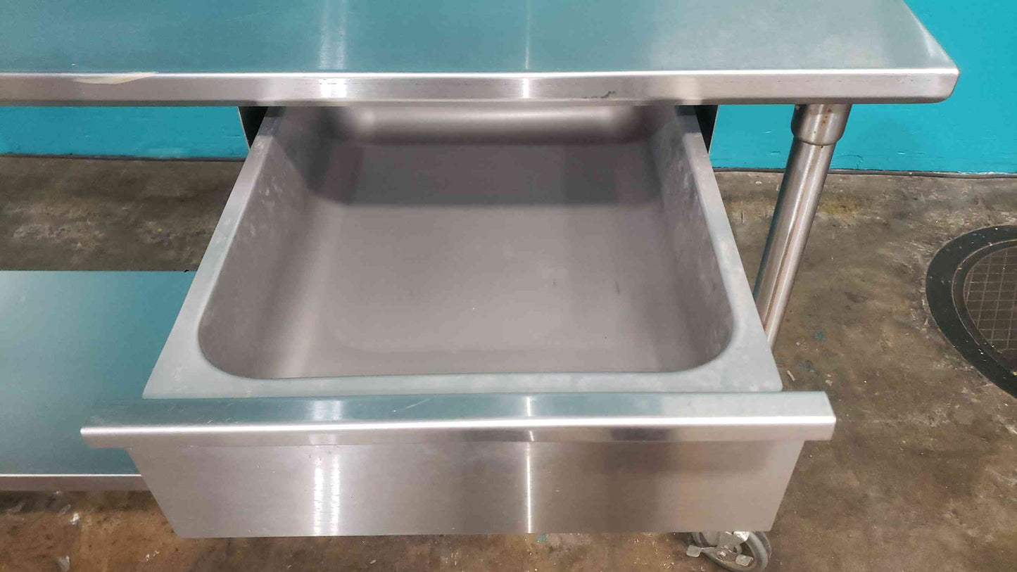 6ft Stainless Steel Work Prep Table 72" Commercial Kitchen Rolling w/ Drawer (SKU: 113635)