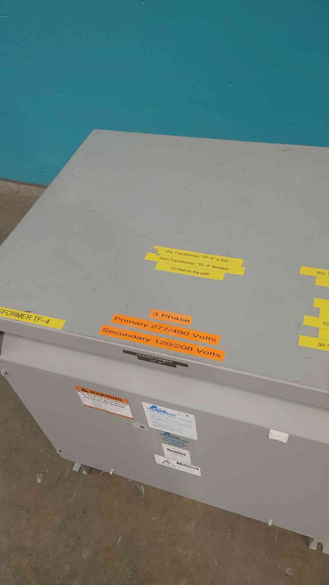 Acme Shielded Transformer 75KVA 3 Phase 480V Delta x 208Y 120V