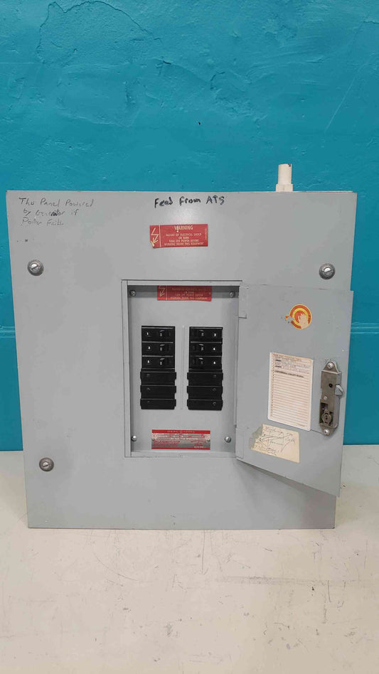 GE NLAB 100A 120/208V 3 Phase Panelboard 6x TQB 20A Breakers BD919911