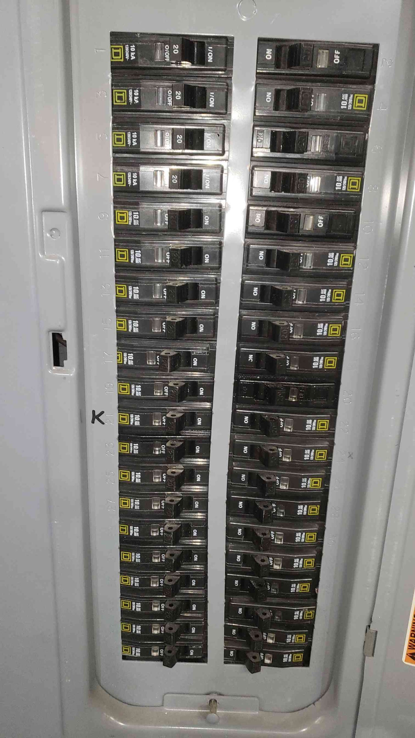 Square D QO 3 Phase Panelboard 200A Main Breaker 40x 20A 1-Pole Breakers QOC40UF